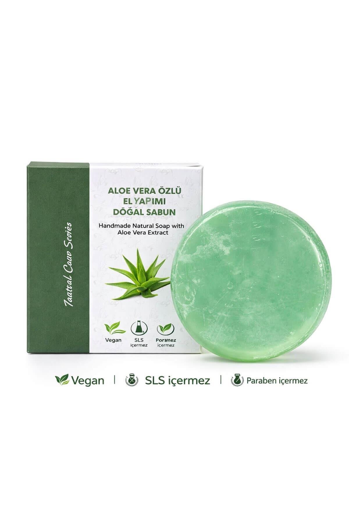 Aloe Vera Özlü El Yapımı Doğal Oval Sabun - 100 gr