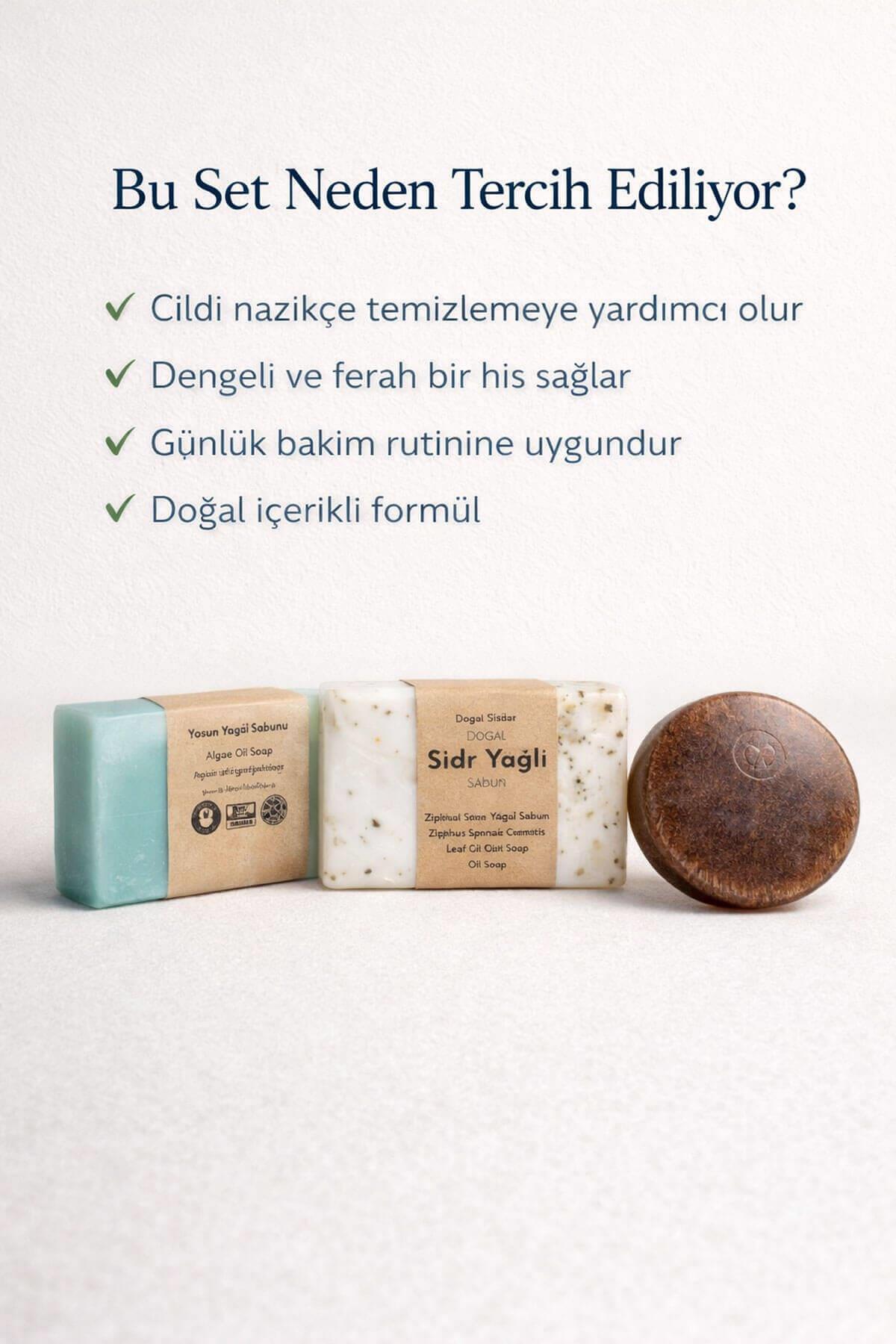 Botanik Özlü 3 lü Doğal Sabun Seti Özel Bitkisel Seri