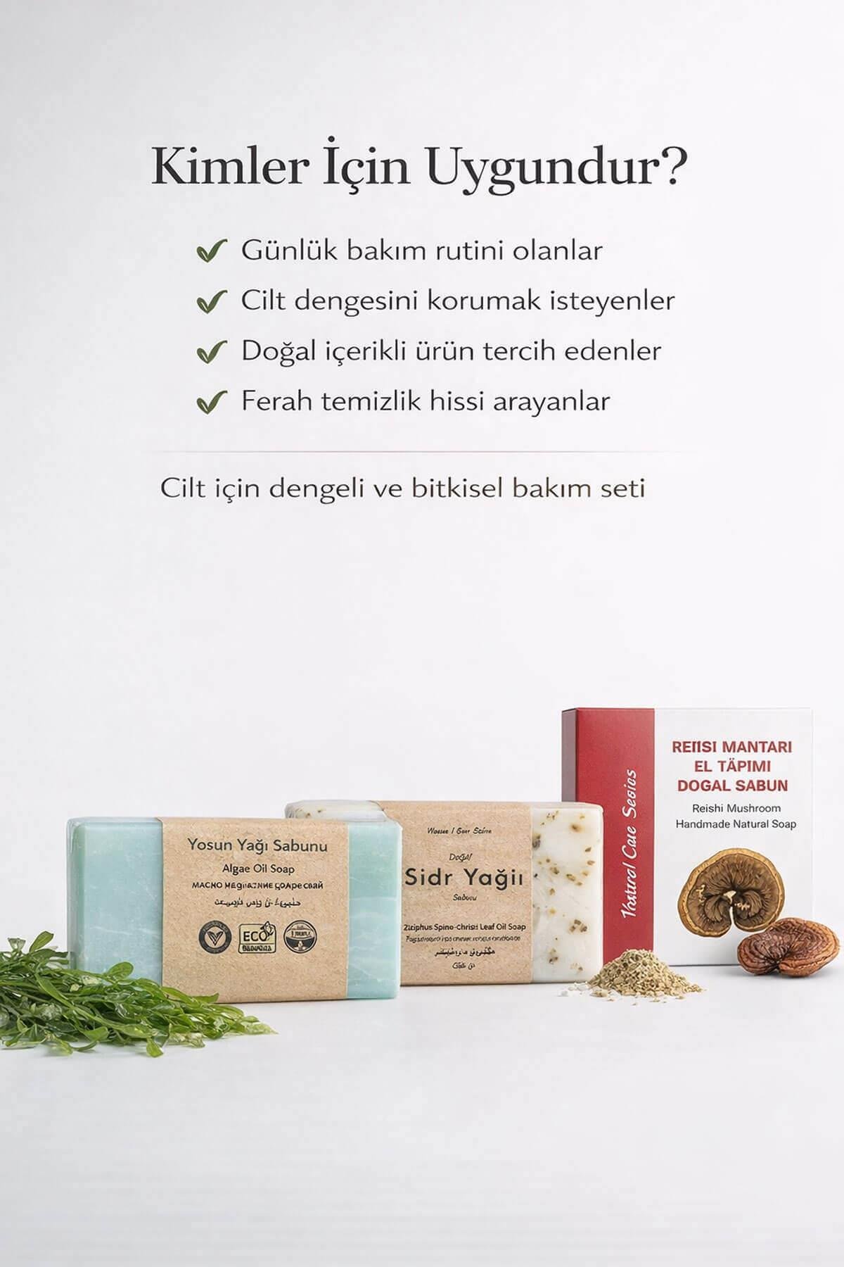 Botanik Özlü 3 lü Doğal Sabun Seti Özel Bitkisel Seri