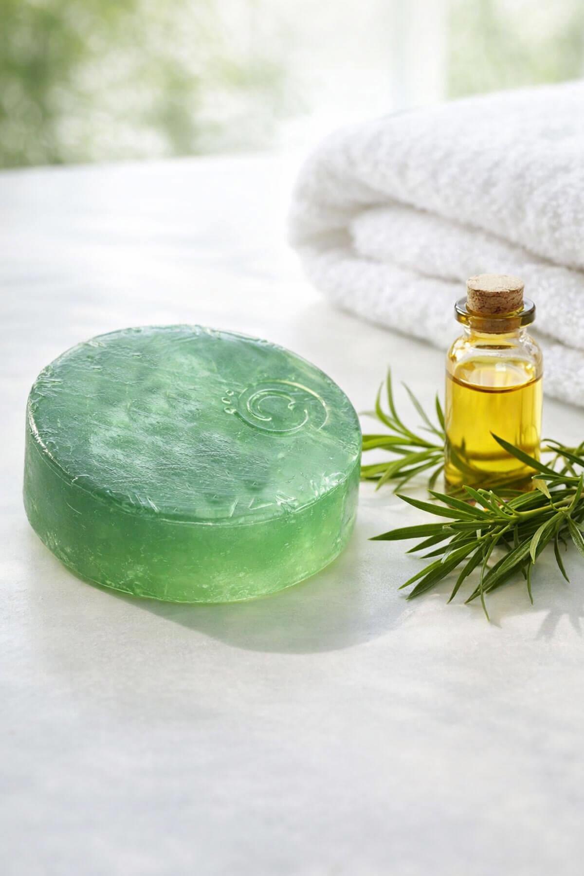 Çay Ağacı Yağlı El Yapımı Doğal Oval Sabun - 100 gr