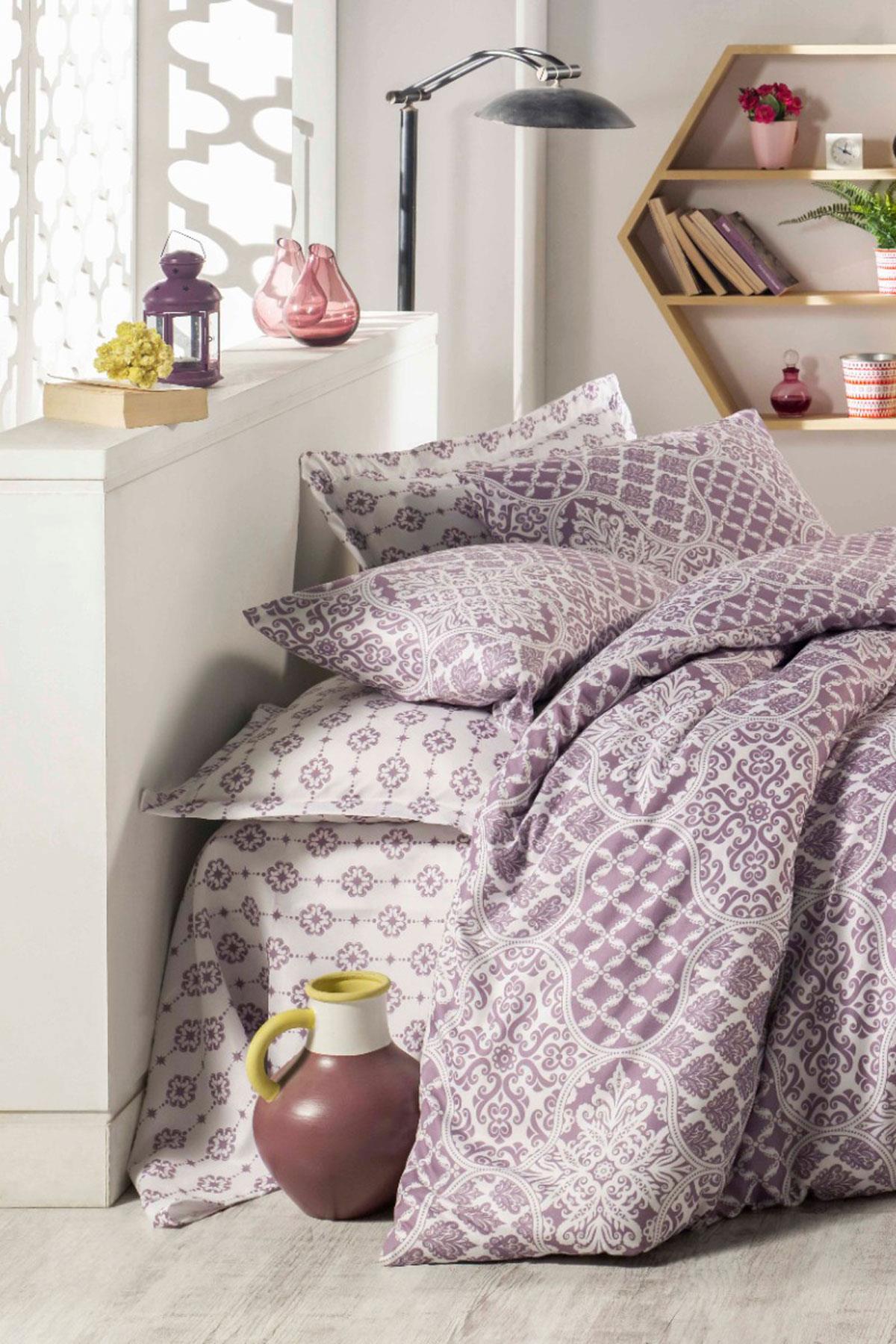 Çift Kişilik Ranforce Nevresim Takımı %100 Pamuklu Zarafet