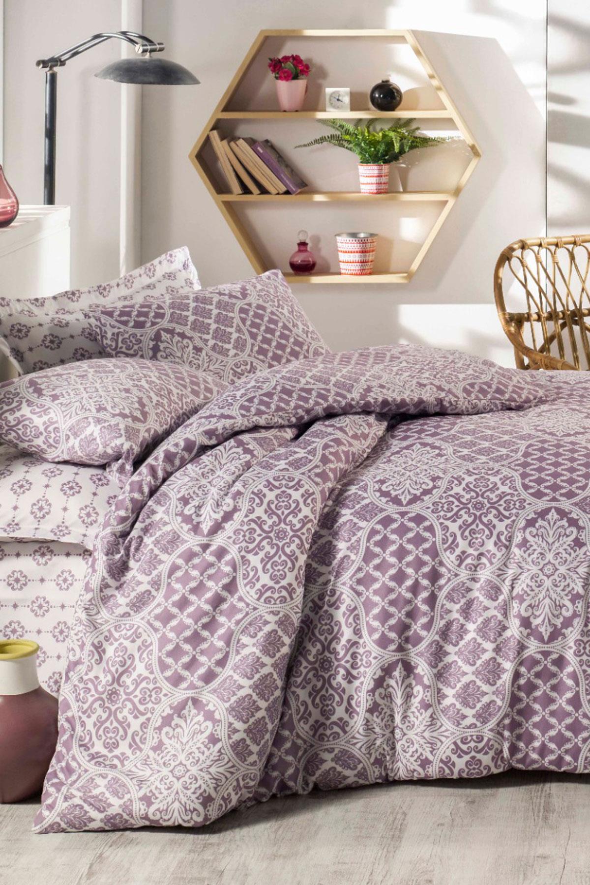 Çift Kişilik Ranforce Nevresim Takımı %100 Pamuklu Zarafet