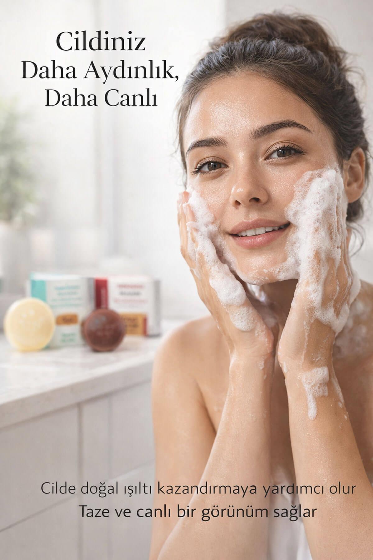 Cilt Canlandırıcı ve Aydınlık Görünüm Sağlayan 3 lü Doğal Sabun Bakım Seti