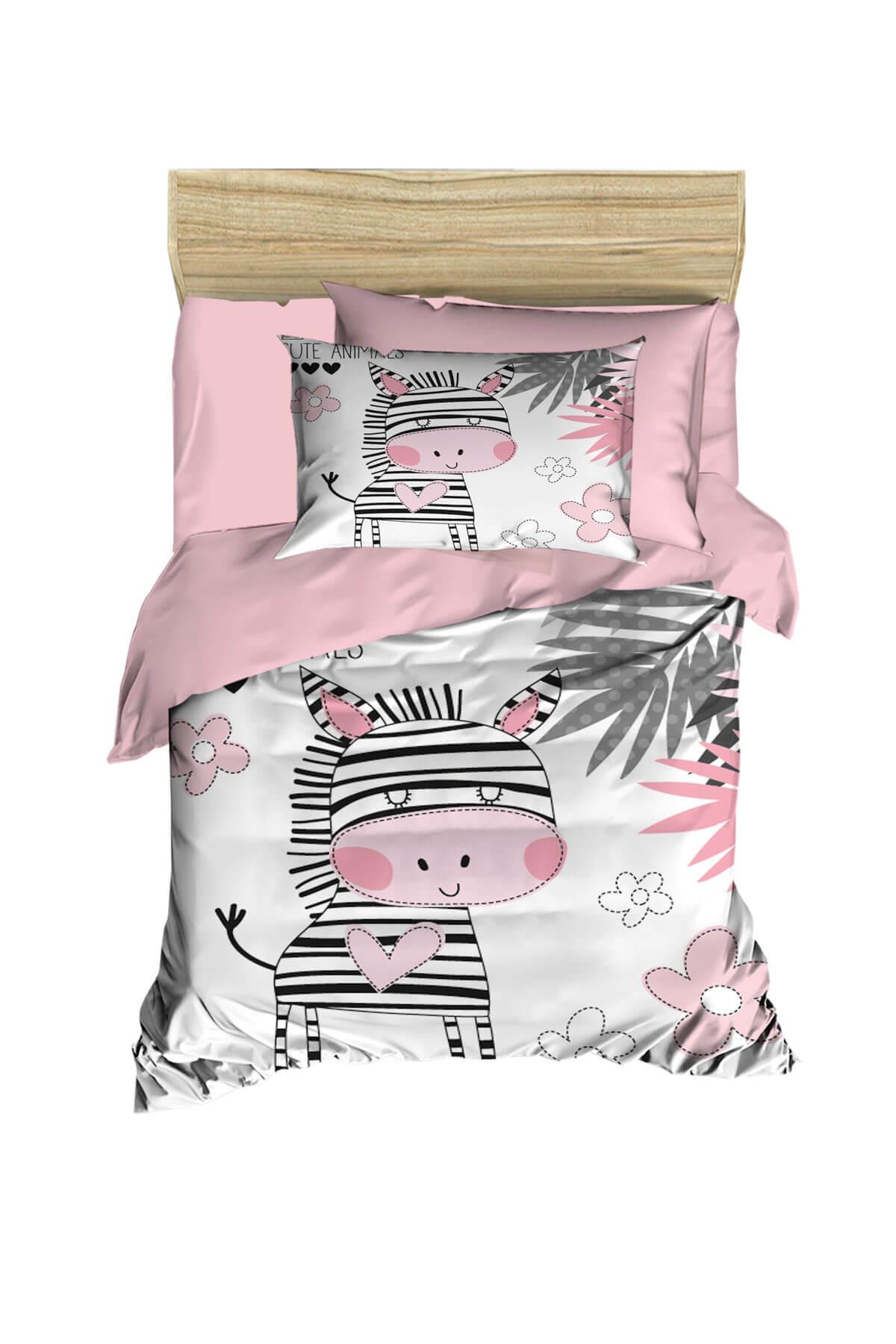 Dijital Baskılı 3d Pamuklu Yenidoğan Bebek Nevresim Takımı Baby Zebra