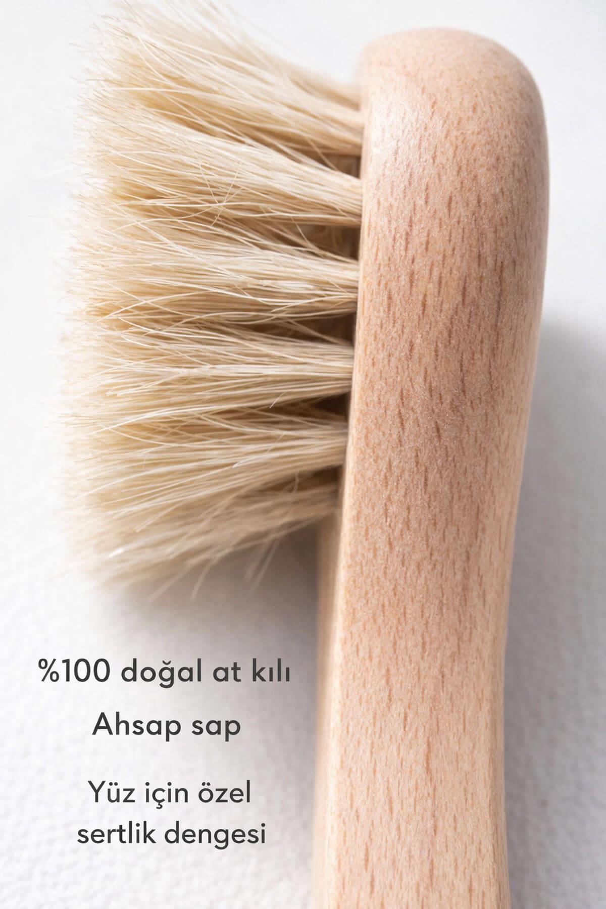Doğal At Kılı Yüz Bakım Fırçası