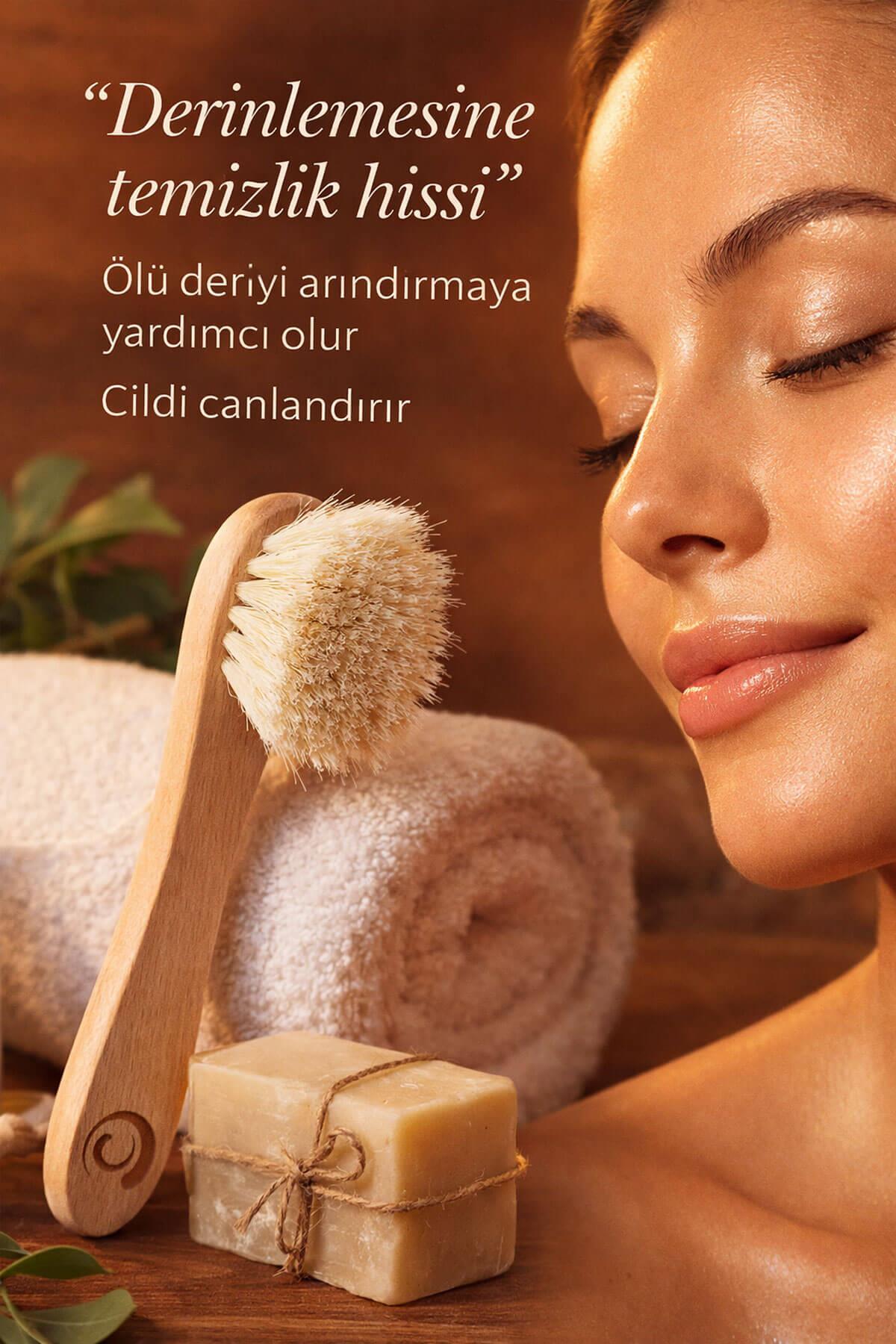 Doğal At Kılı Yüz Bakım Fırçası