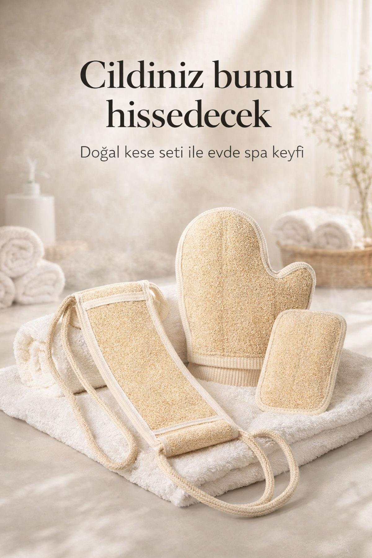 Doğal Kabak Lifi Kese Seti 4’lü Avantaj Paketi