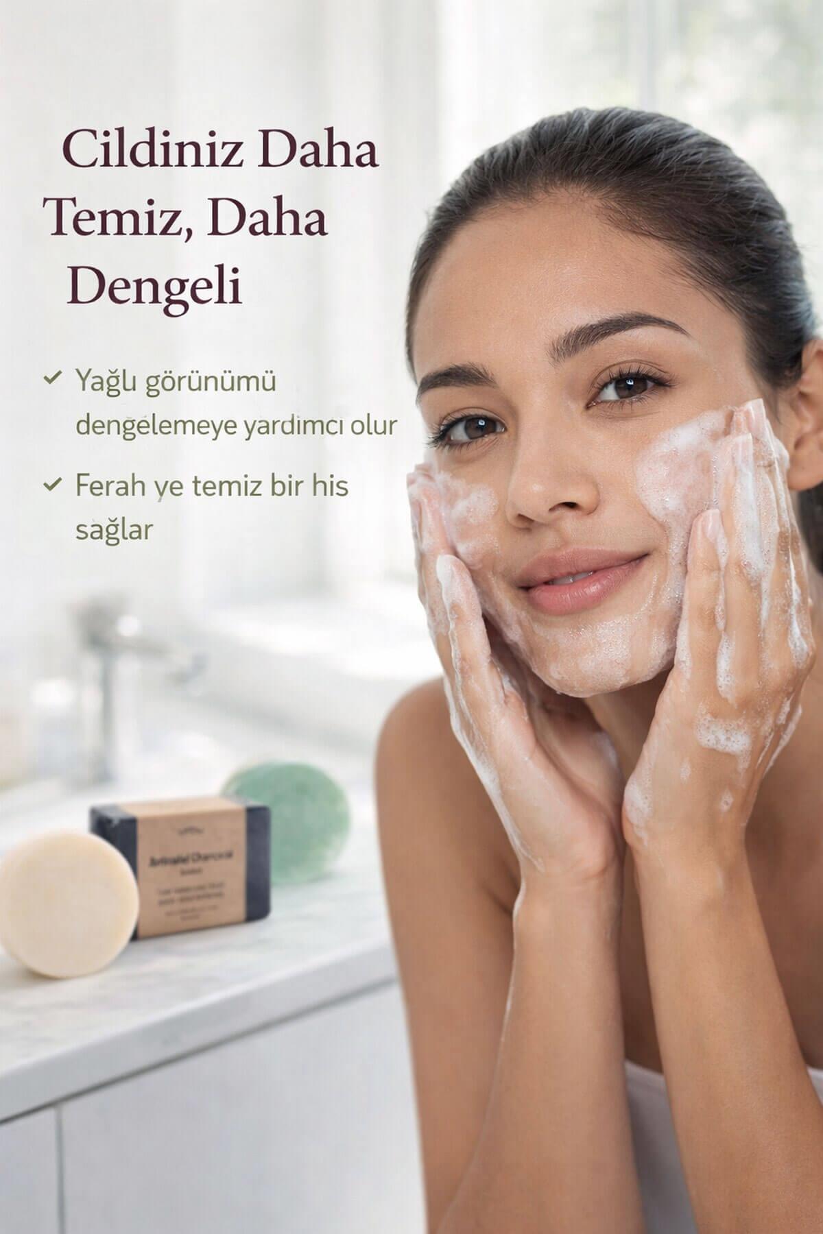 Doğal Sabun Seti 3’lü Bakım Paketi Aktif Karbon /Çay Ağacı /Keçi Sütlü