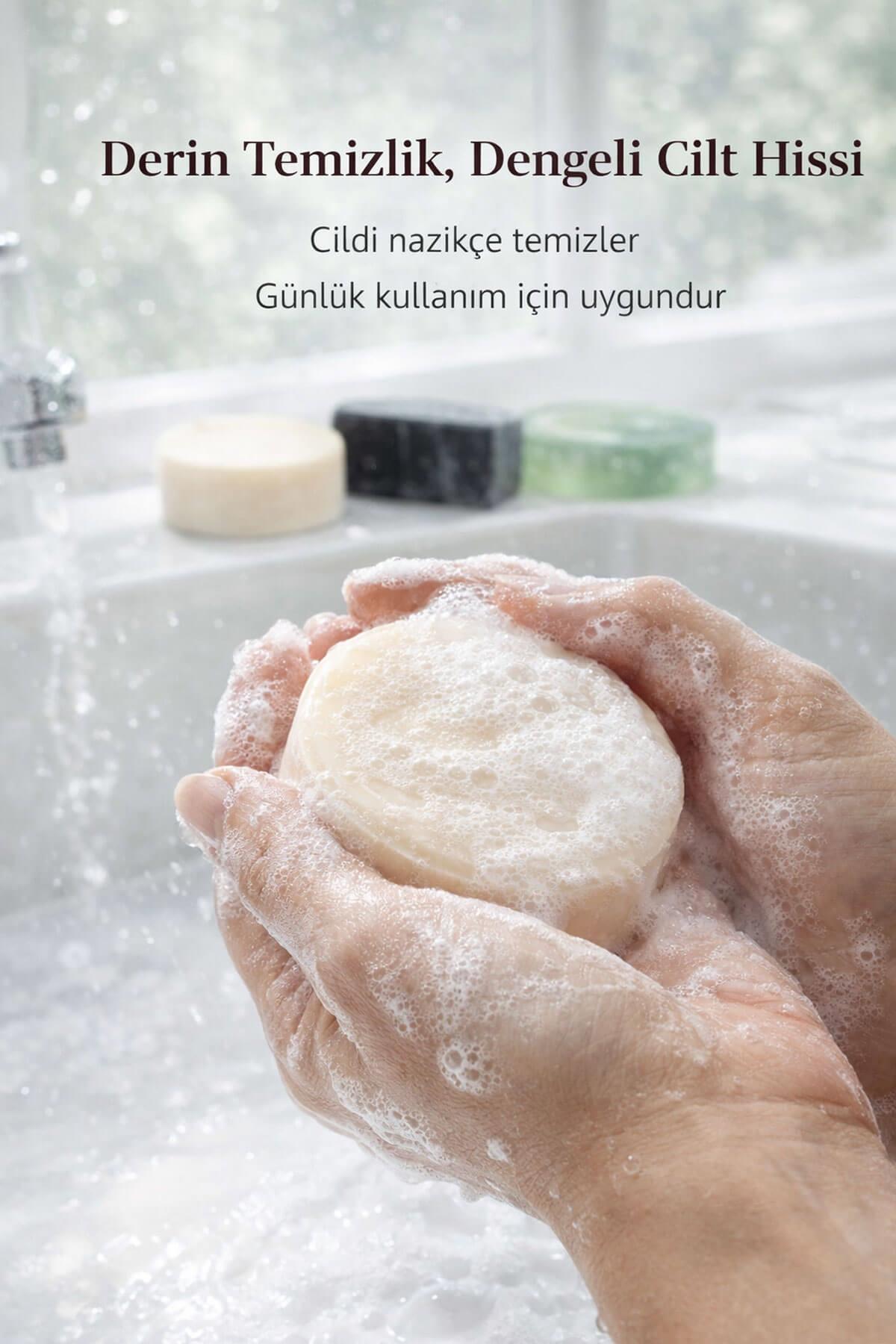 Doğal Sabun Seti 3’lü Bakım Paketi Aktif Karbon /Çay Ağacı /Keçi Sütlü