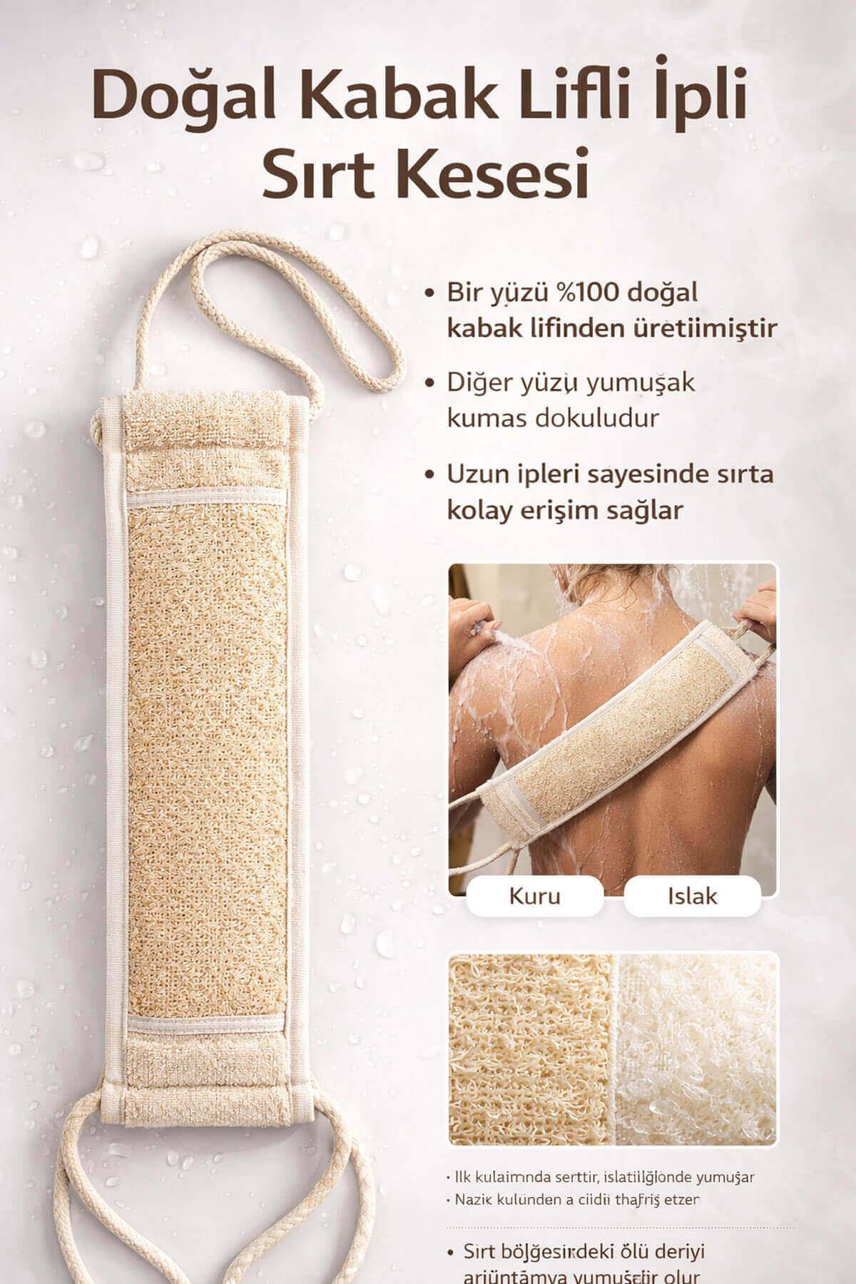 Kabak Lifli İpli Kemer Uzun Sırt Kesesi