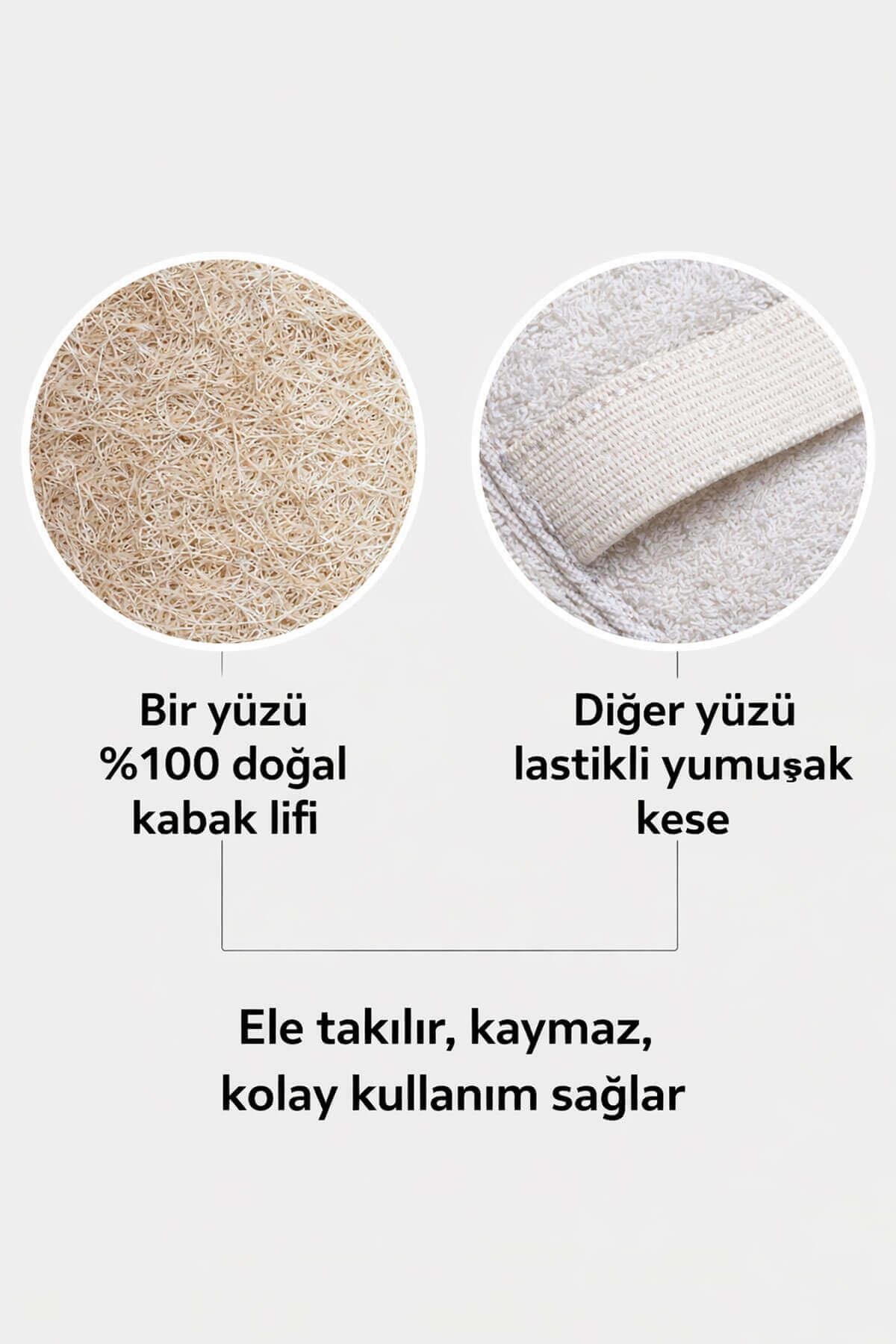 Kabak Lifli Oval Lastikli Yüz Ve Vücut Kesesi