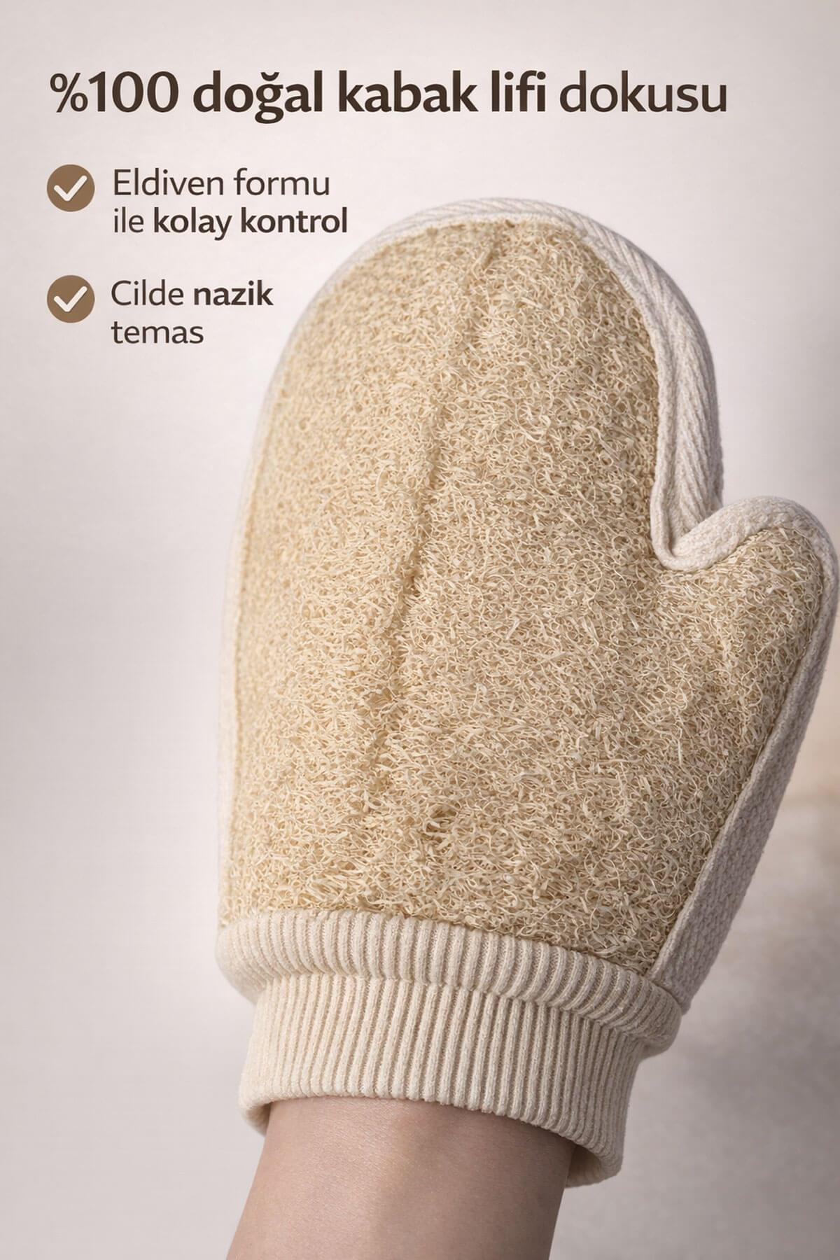 Kabak Lifli Parmaklı Eldiven Vücut Kesesi