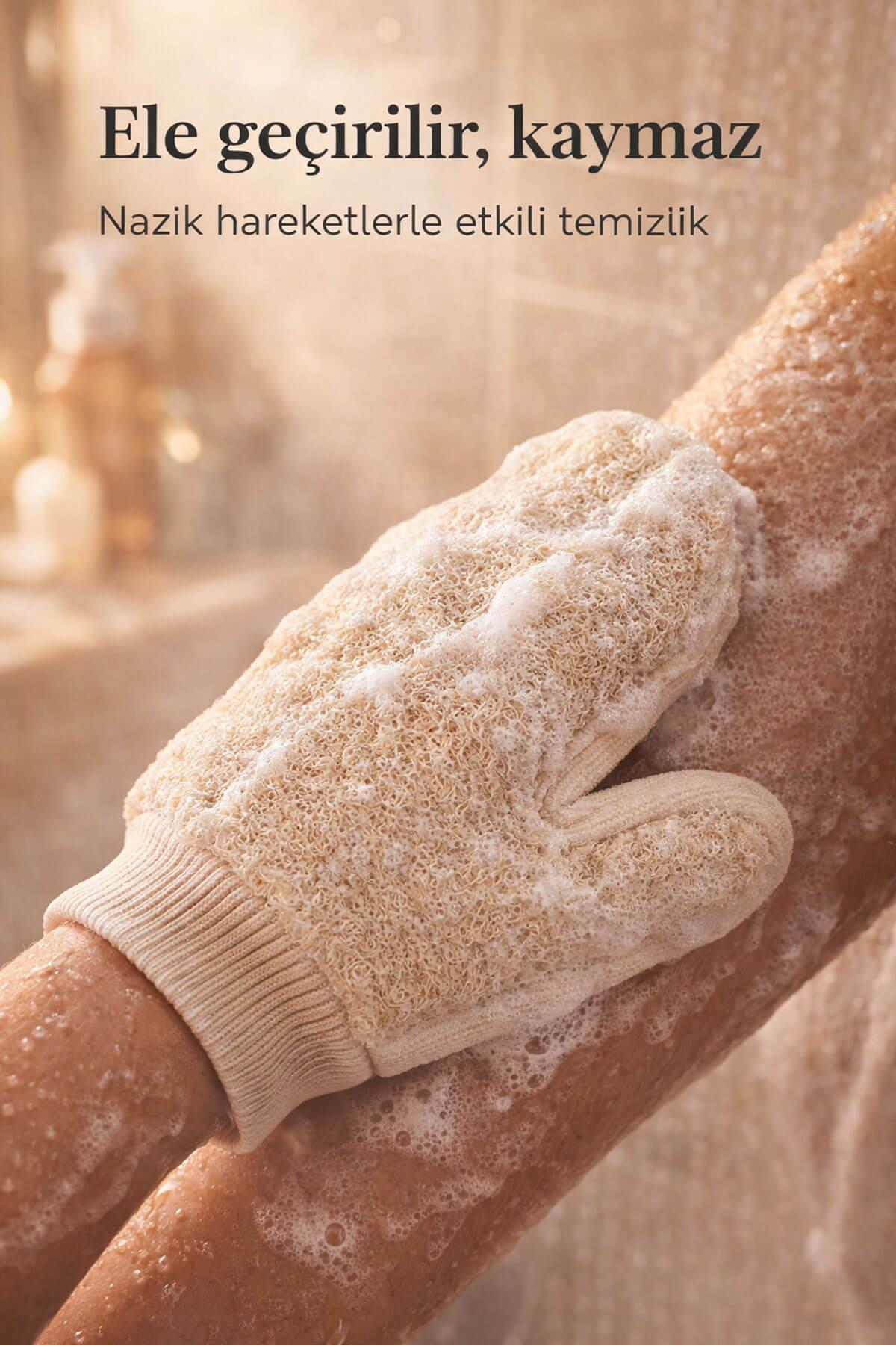 Kabak Lifli Parmaklı Eldiven Vücut Kesesi