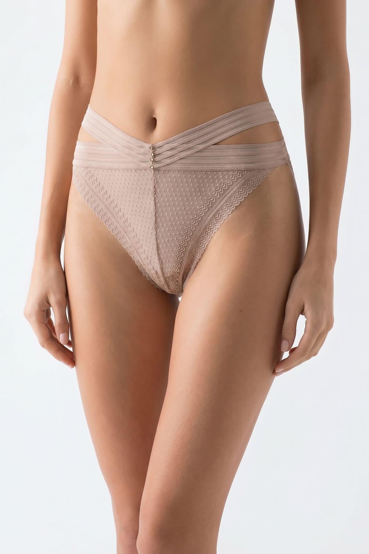 Kadın Dantel Çapraz Lastikli İpli Tanga String Külot