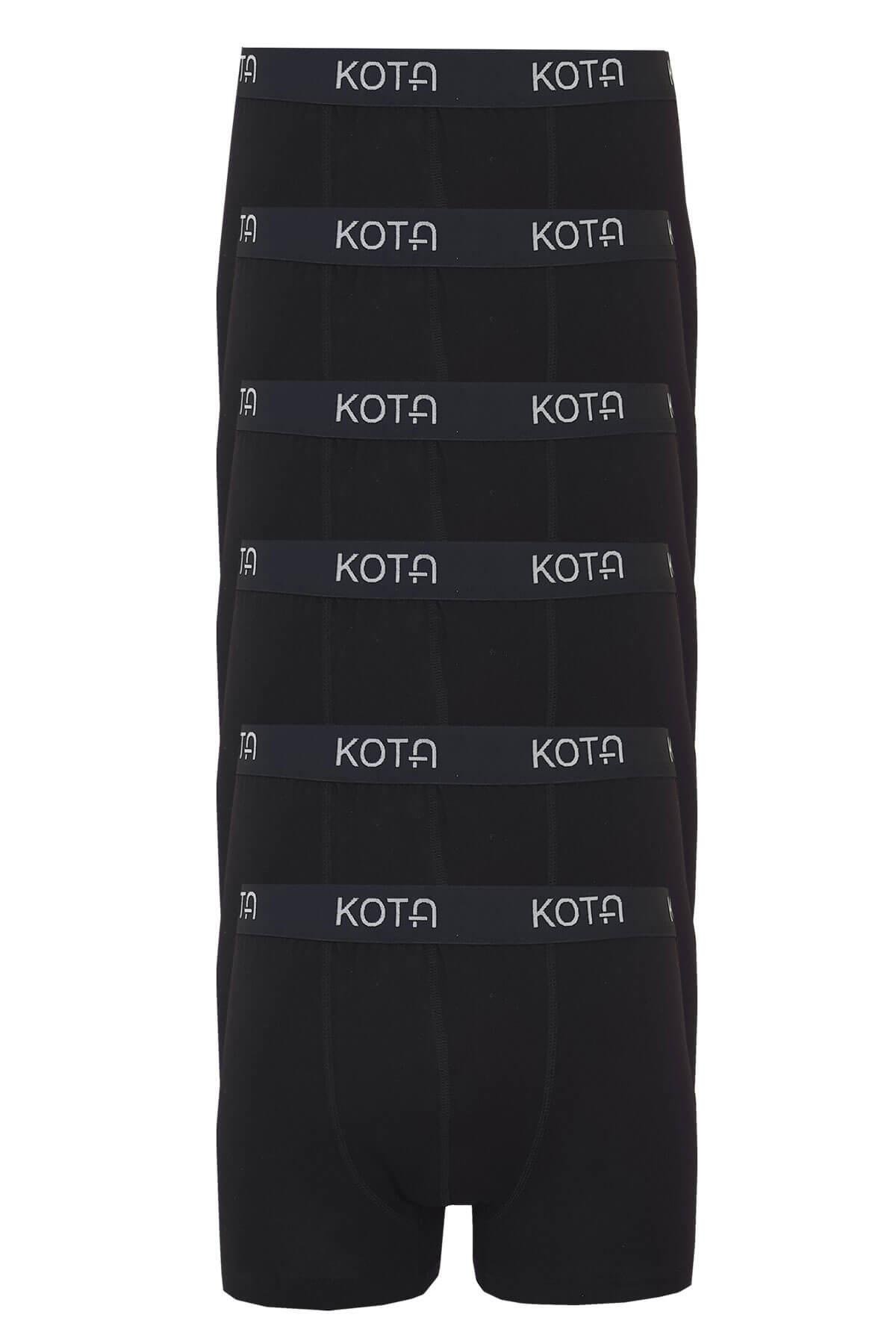 Kota 6lı Erkek Likralı Boxer Pamuklu Esnek Rahat Renkli Paçalı