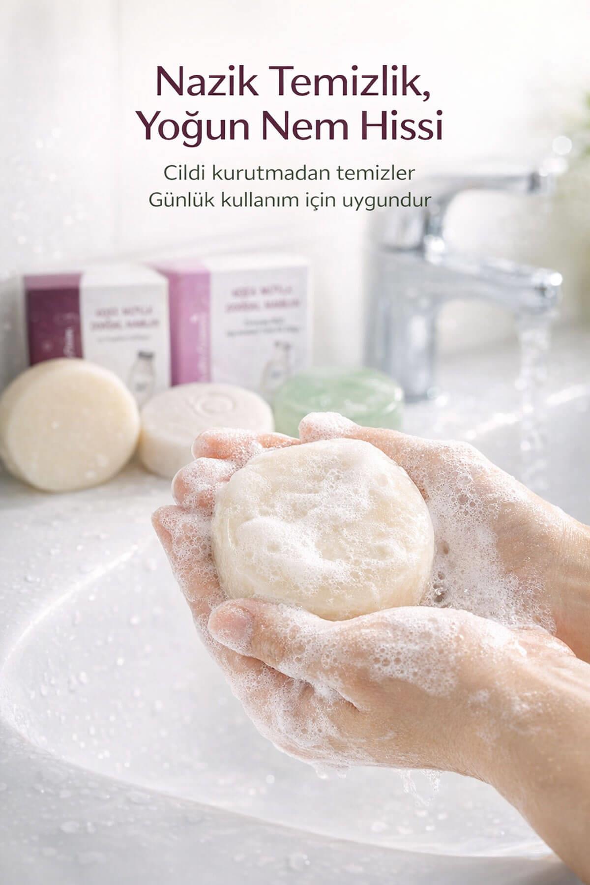 Kuru ve Hassas Ciltler İçin Besleyici 3 lü Doğal Sabun Bakım Seti