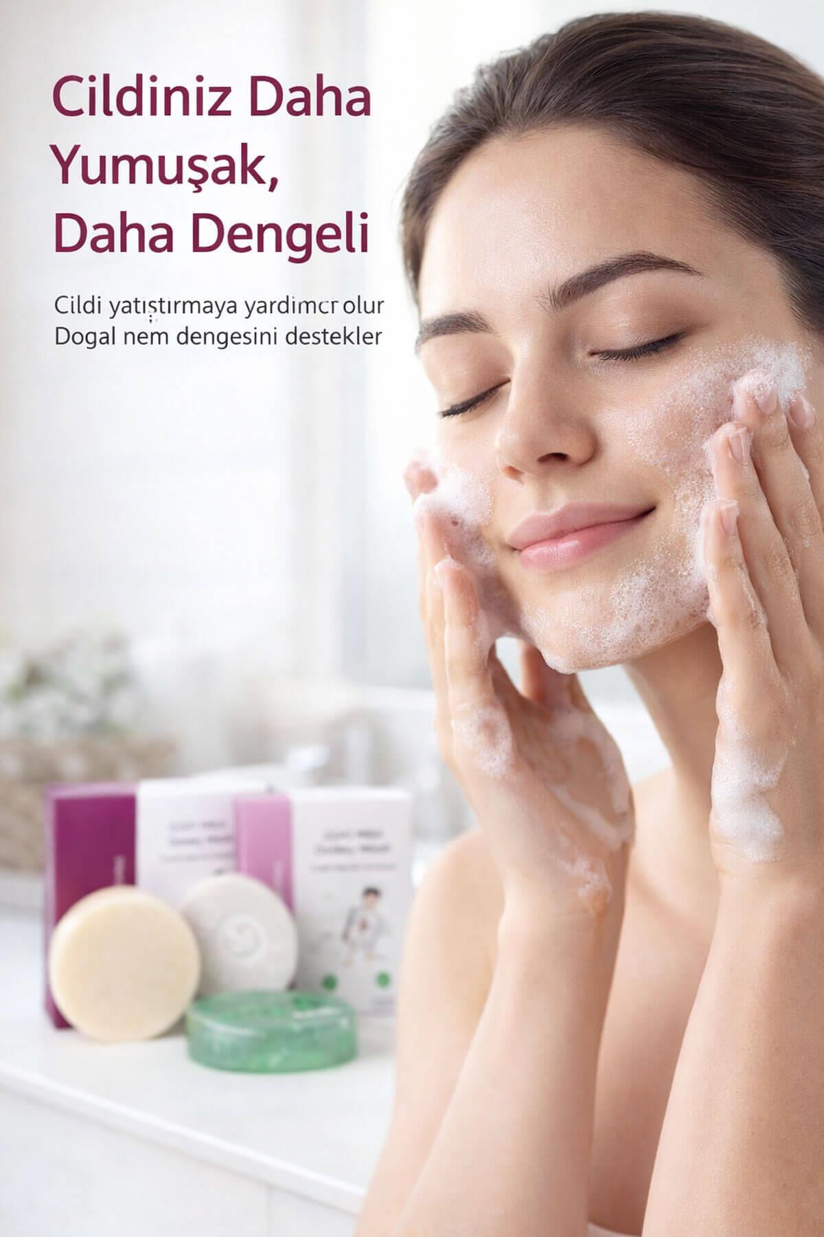 Kuru ve Hassas Ciltler İçin Besleyici 3 lü Doğal Sabun Bakım Seti