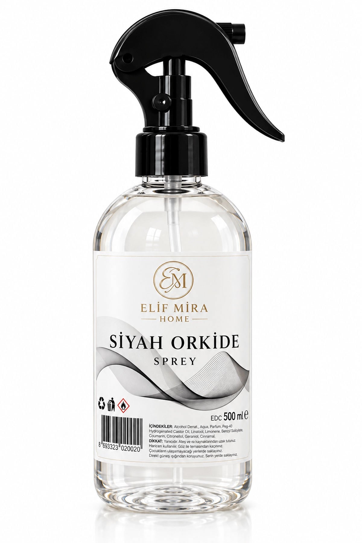 Oda Kokusu Sprey Siyah Orkide Kalıcı Oda Parfümü 500 ml