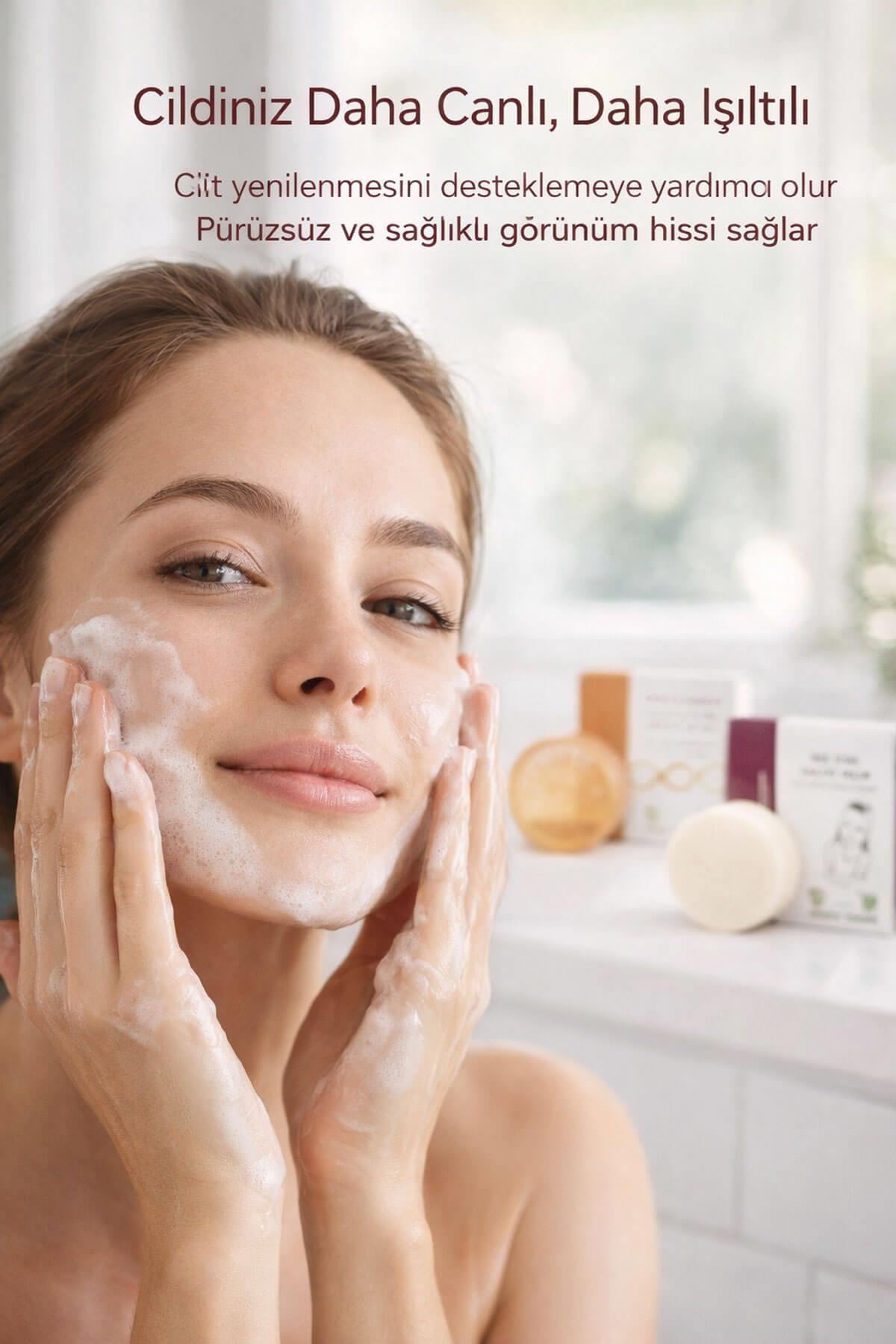 Olgun Ciltler İçin Yenileyici ve Dolgunlaştırıcı 3 lü Doğal Bakım Sabun Seti