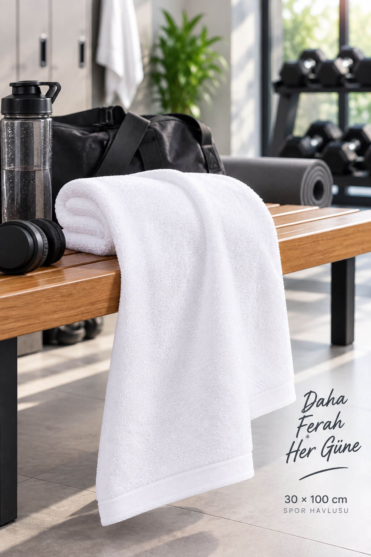 Spor Antrenman Fitness Havlusu 30X100 %100 Pamuklu