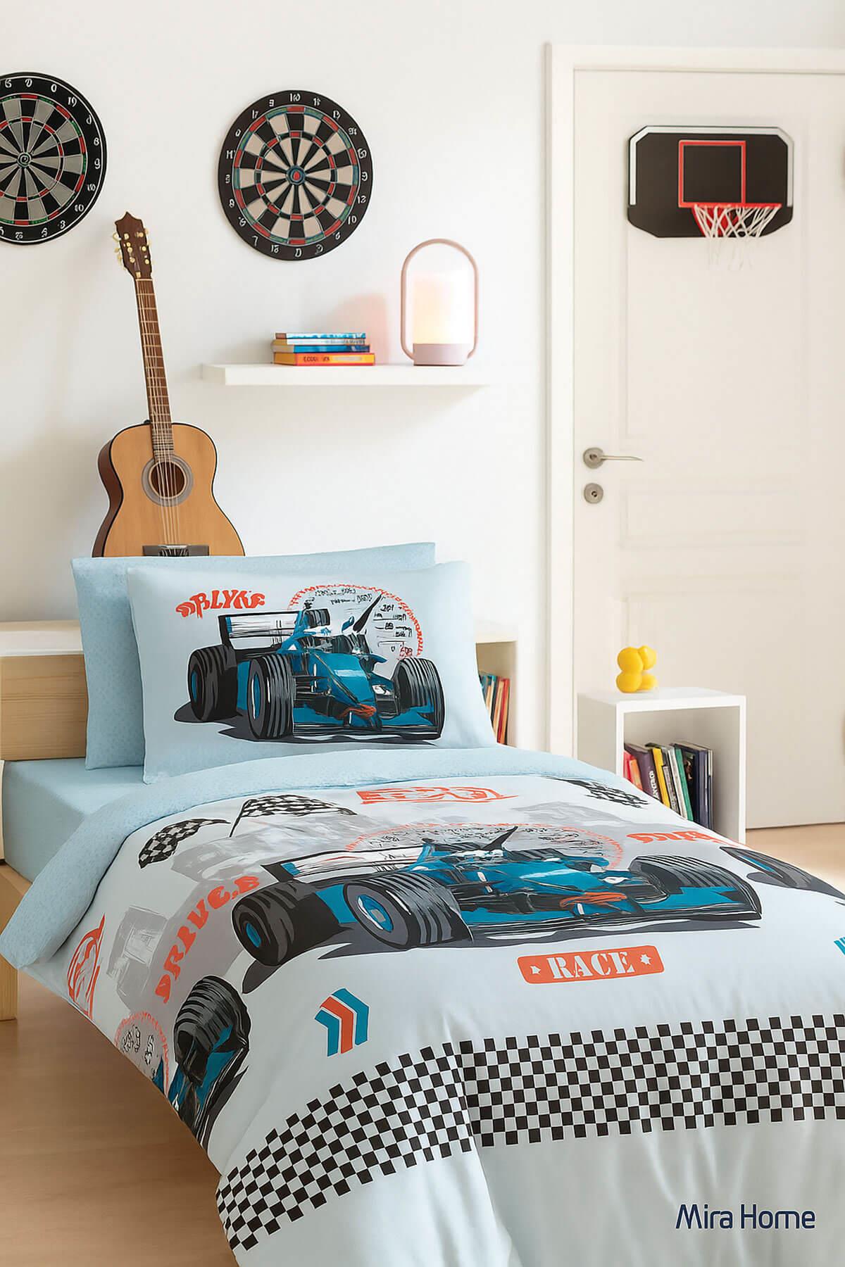 Tek Kişilik Genç Erkek Çocuk Nevresim Takımı Race