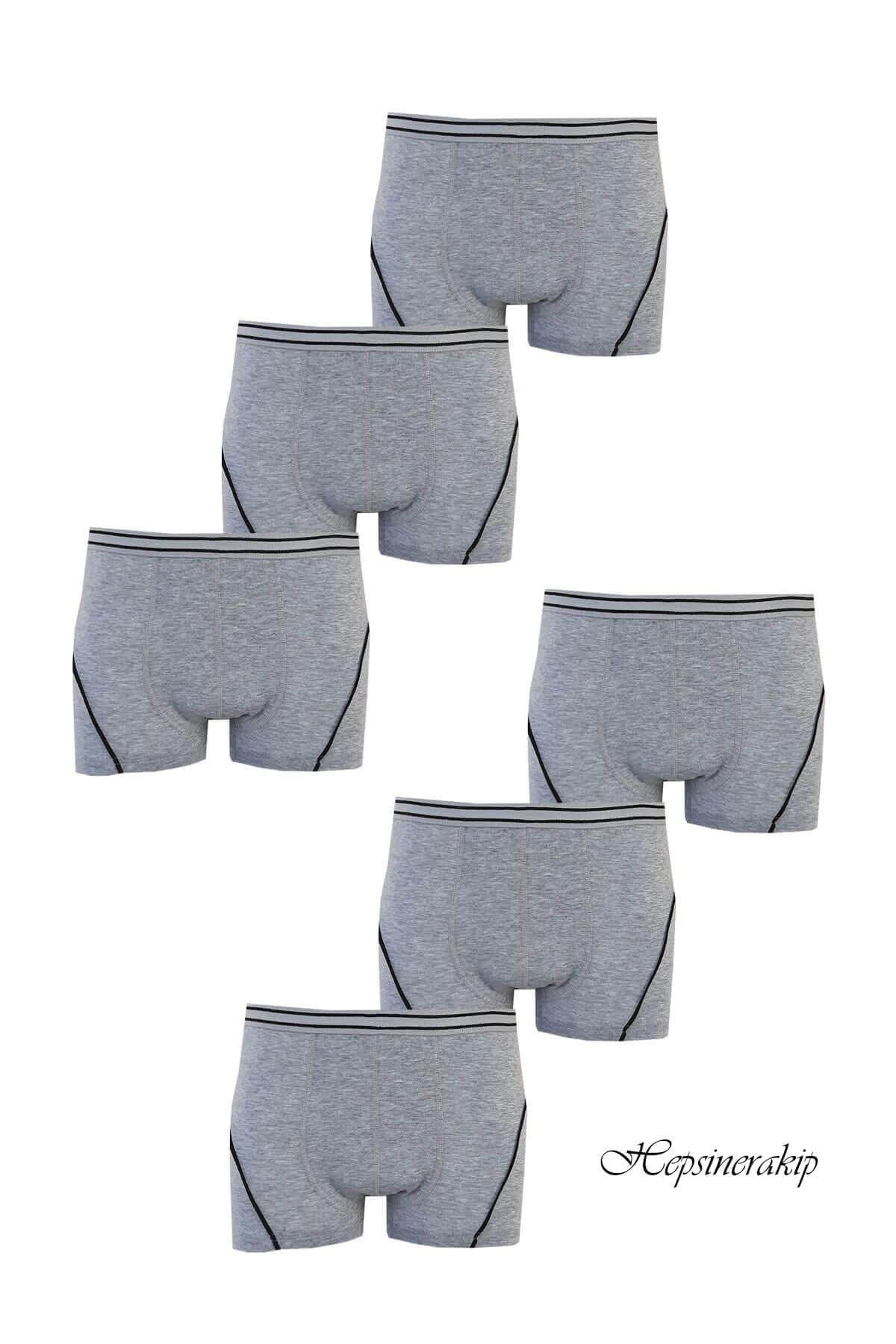Tutku İç Giyim 6lı Erkek Çocuk Likralı Pamuklu Boxer İç Çamaşır