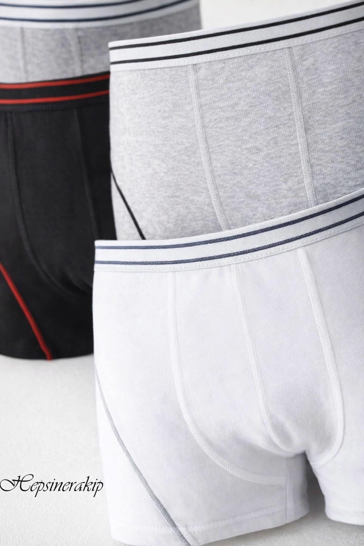 Tutku İç Giyim 6lı Erkek Çocuk Likralı Pamuklu Boxer İç Çamaşır