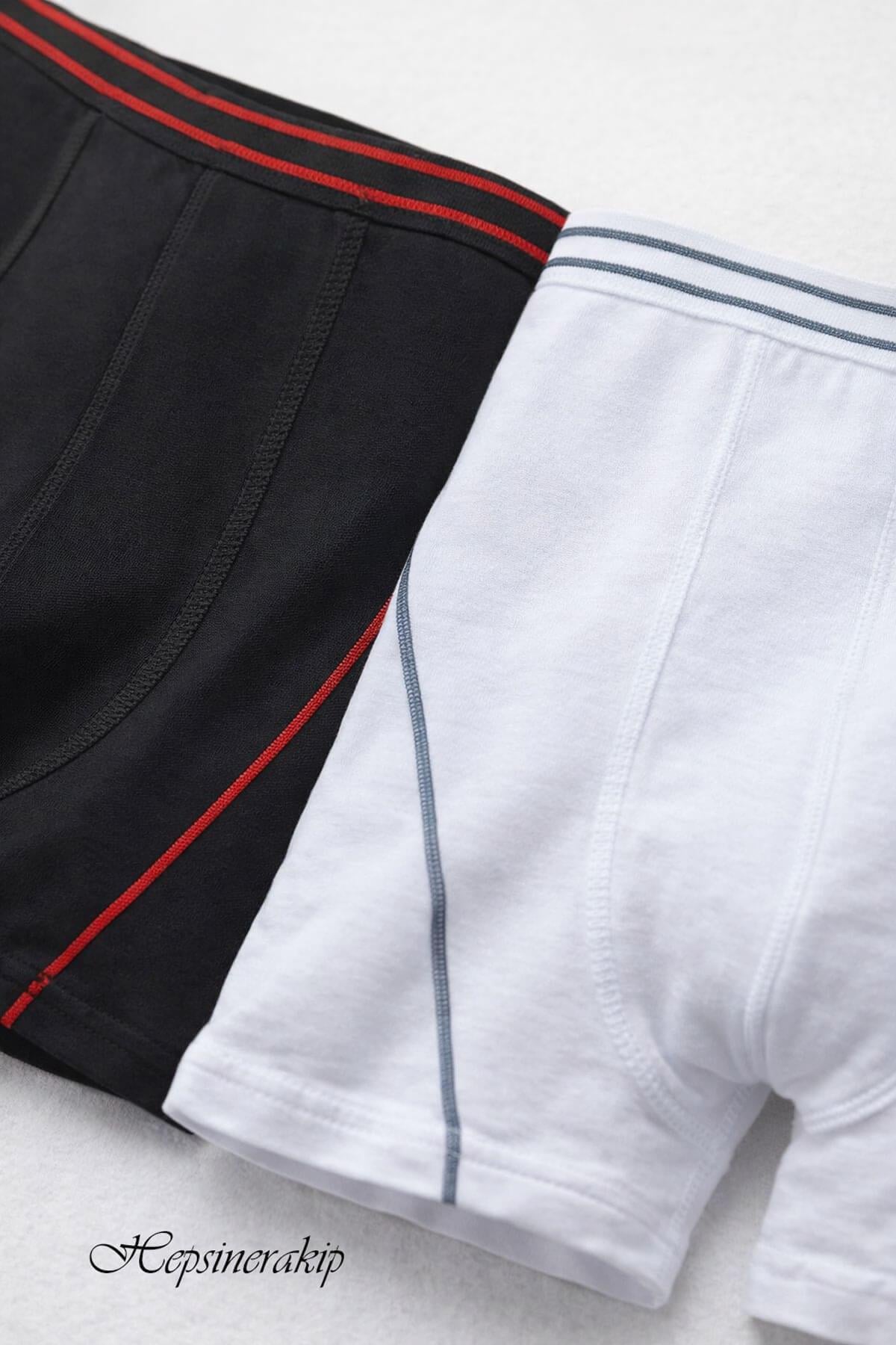 Tutku İç Giyim 6lı Erkek Çocuk Likralı Pamuklu Boxer İç Çamaşır
