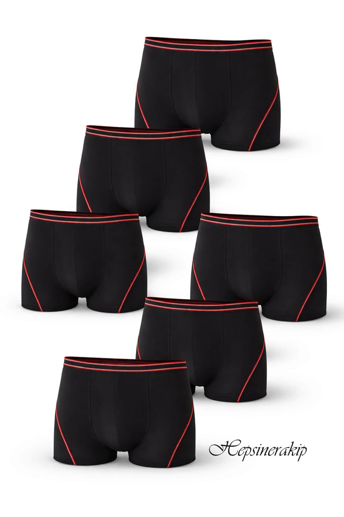 Tutku İç Giyim 6lı Erkek Çocuk Likralı Pamuklu Boxer İç Çamaşır