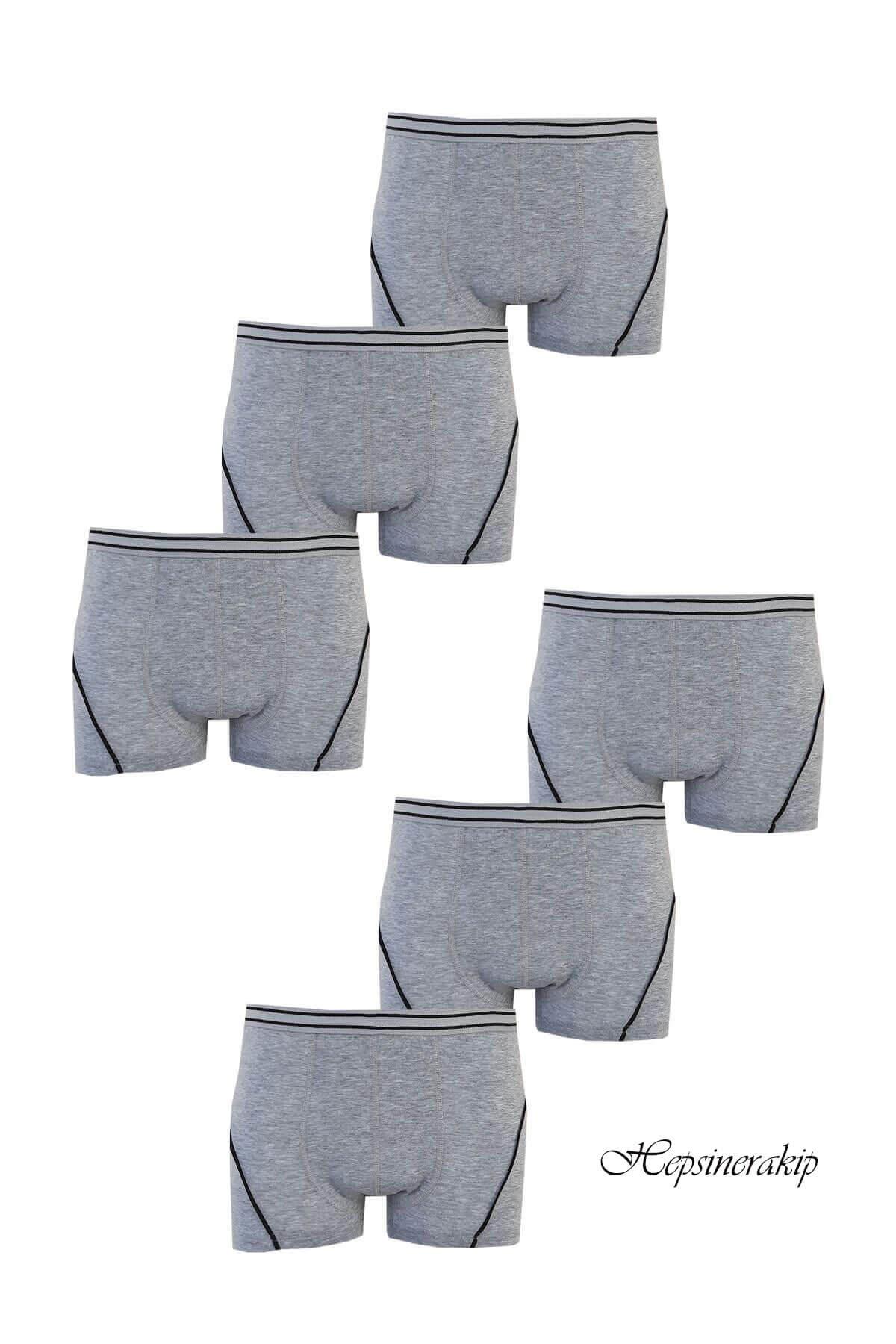 Tutku İç Giyim 6lı Erkek Çocuk Likralı Pamuklu Boxer İç Çamaşır