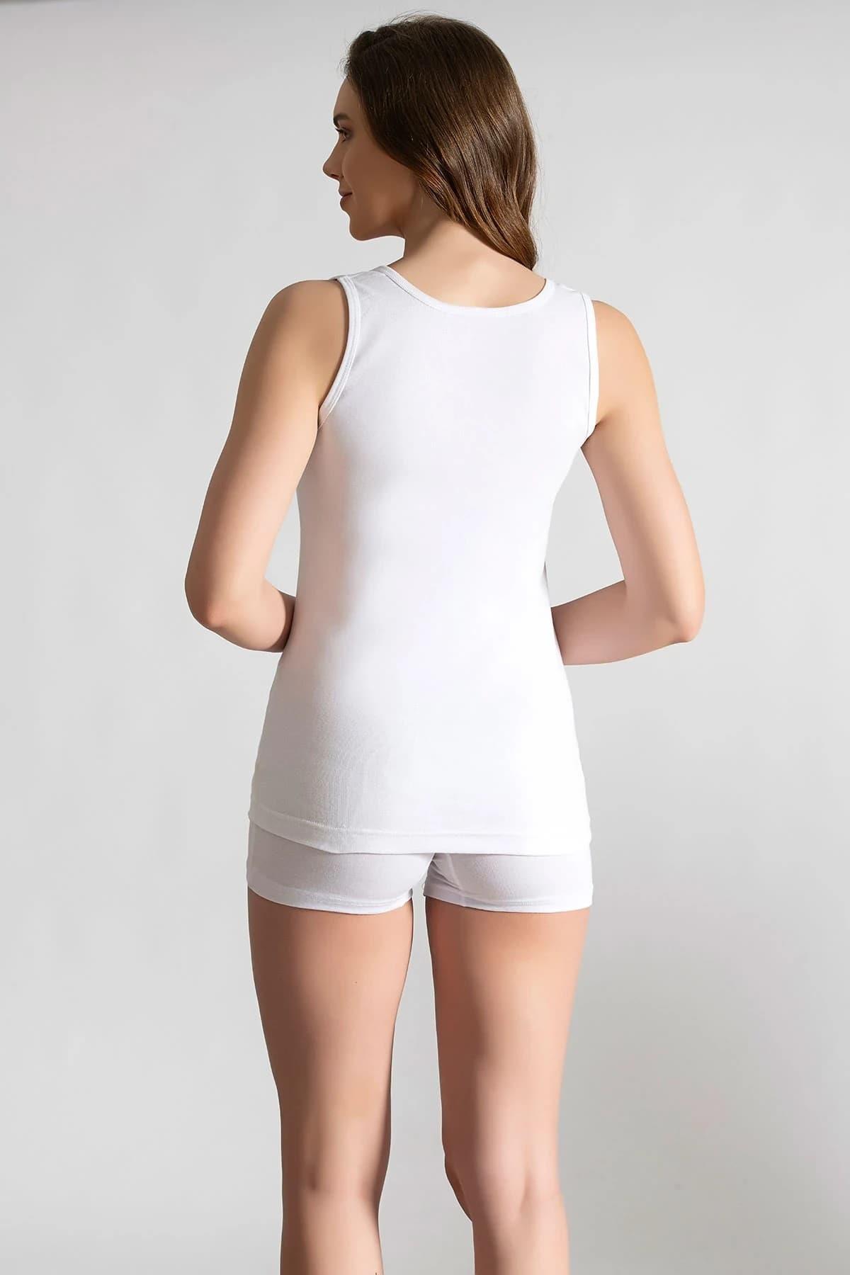 Tutku İç Giyim Kadın Güpürlü Geniş Askılı Atlet 6 Lı Paket