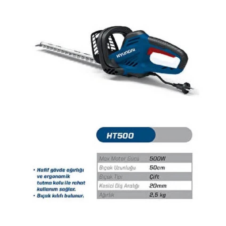 jetbahce.com-Hyundai HT500 Elektrikli Çit Budama Makinası