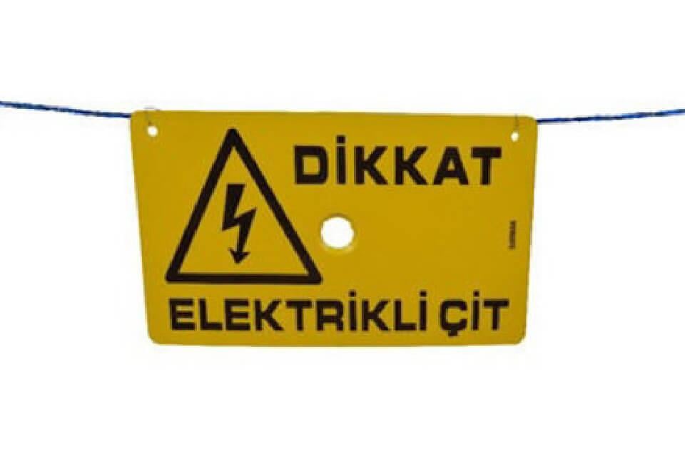 Sarmak Elektrikli Çit Uyarı Levhası 5 Adet