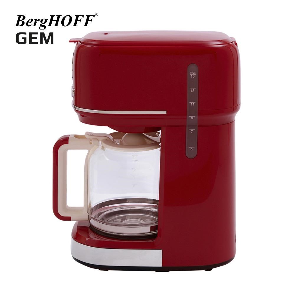 BergHOFF GEM RETRO 15 bardak Kırmızı Filtre Kahve Makinesi 7950402