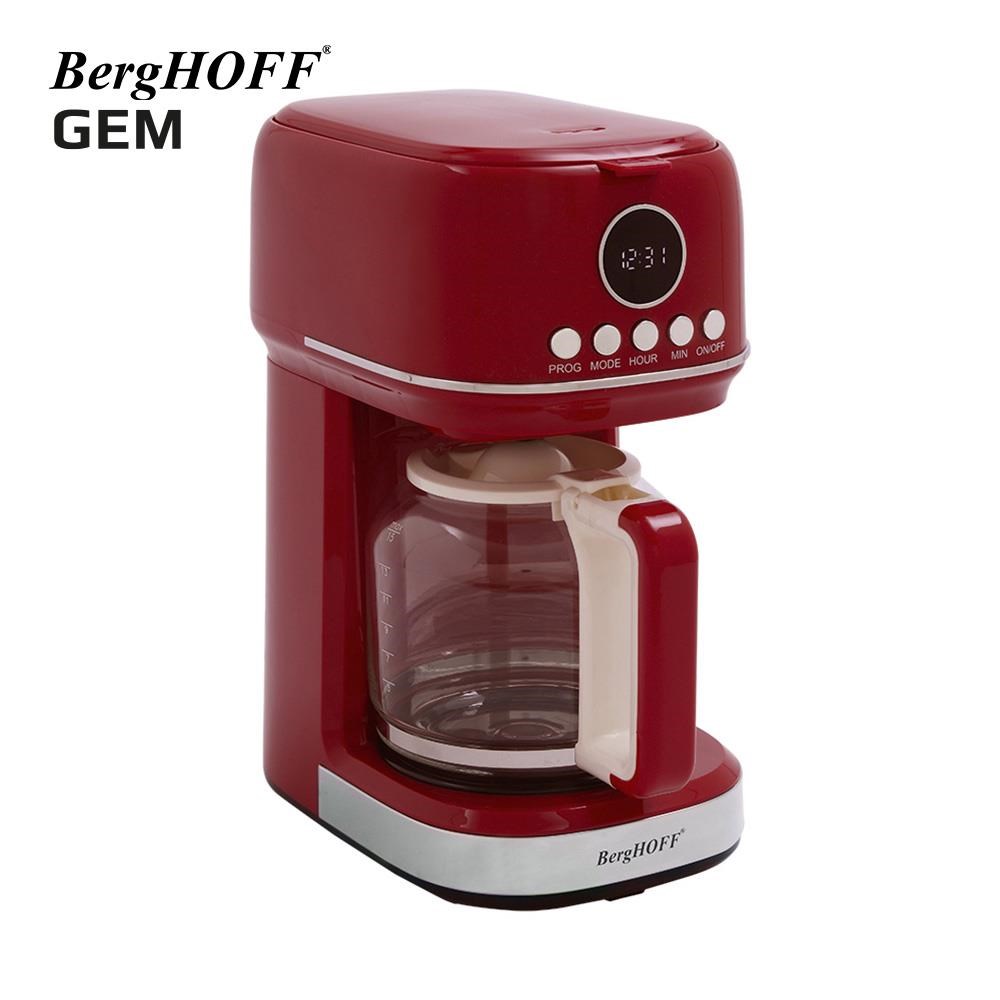 BergHOFF GEM RETRO 15 bardak Kırmızı Filtre Kahve Makinesi 7950402