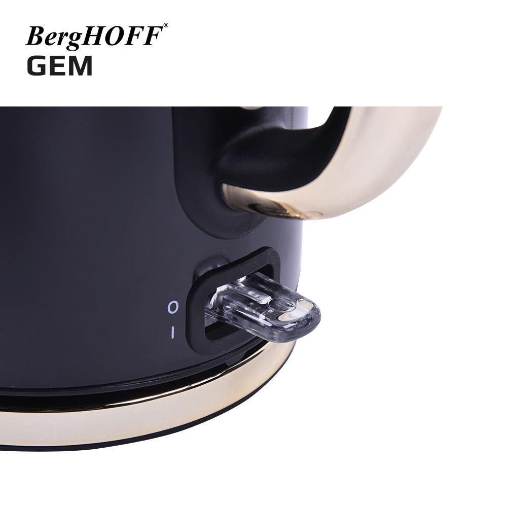 BergHOFF GEM TITAN 1.7 Litre Siyah Gold Su Isıtıcısı 7950060