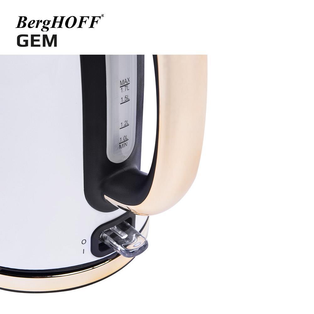 BergHOFF GEM TITAN 1.7 Litre Parlak Beyaz Gold Su Isıtıcısı 7950061
