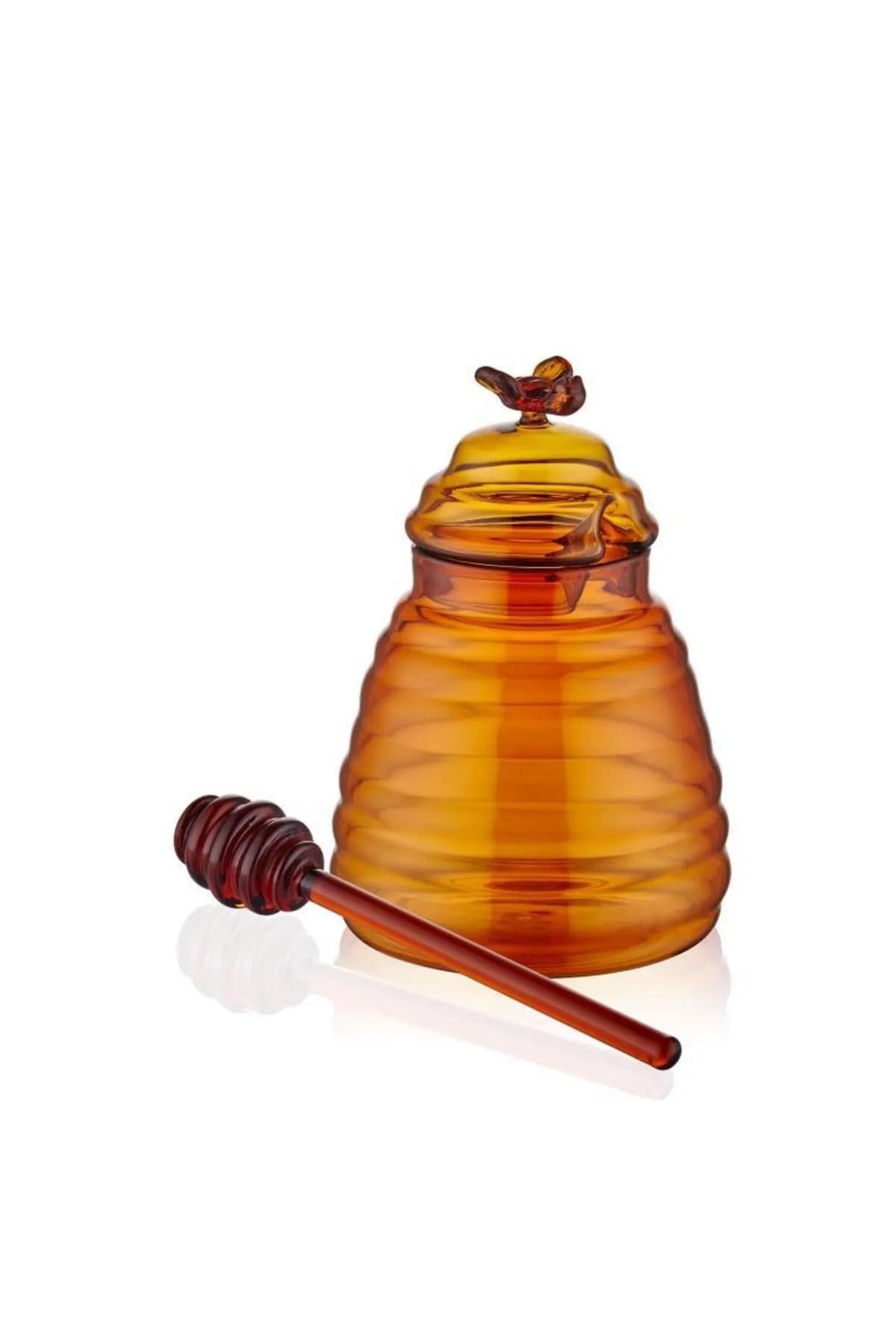 Cam Bal Kavanozu Amber 13 Cm