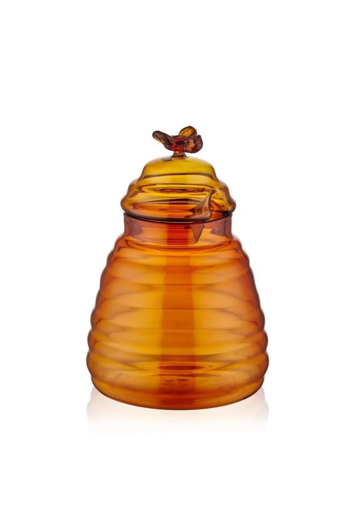 Cam Bal Kavanozu Amber 13 Cm