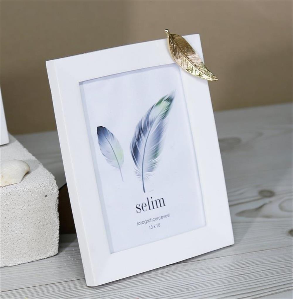 Crearthome 13x18 Yapraklı Çerçeve Beyaz Altın SCRV 124BYA84RS