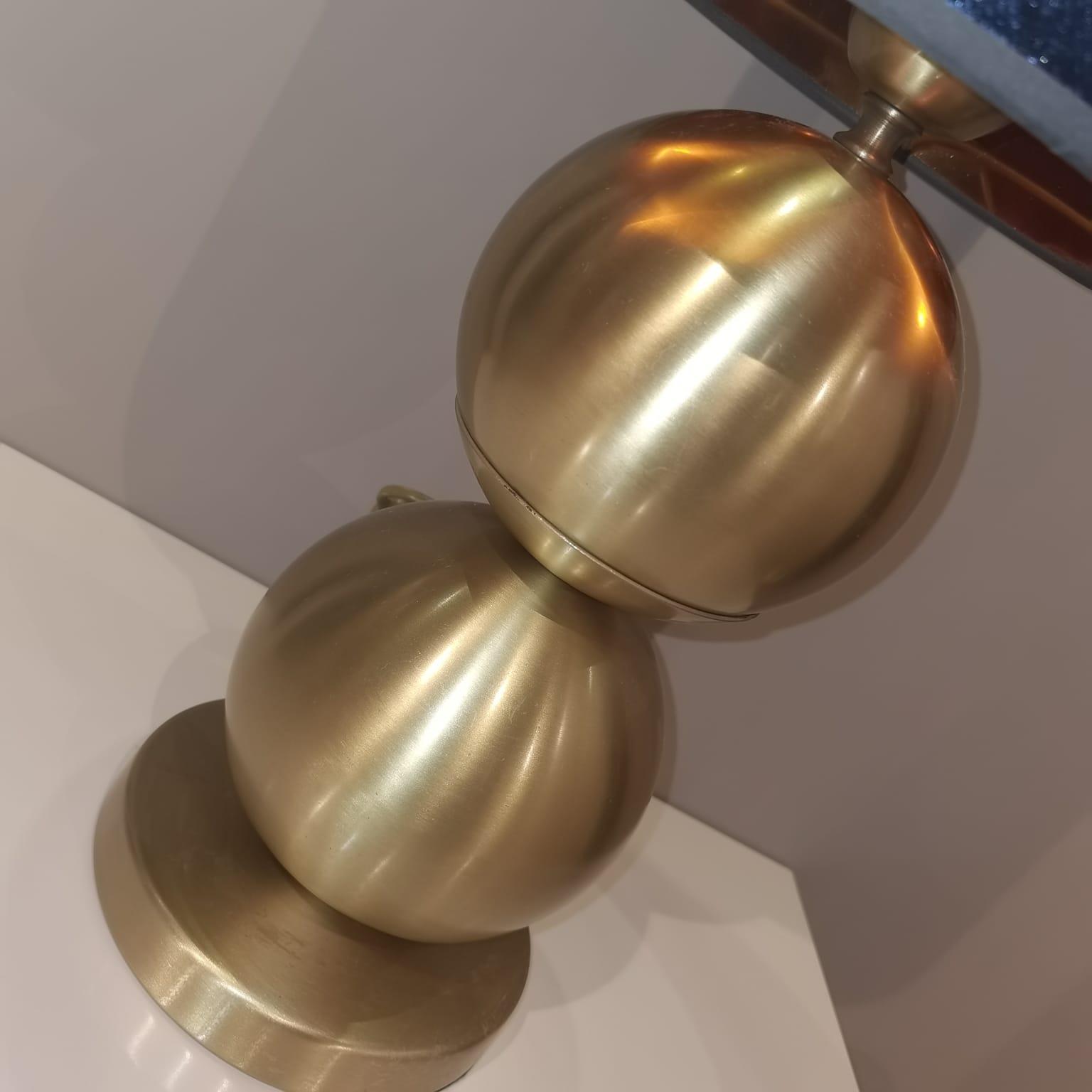Crearthome 2 Toplu Mat Gold  Abajur Mavi 25x68 Cm Kermanhome1