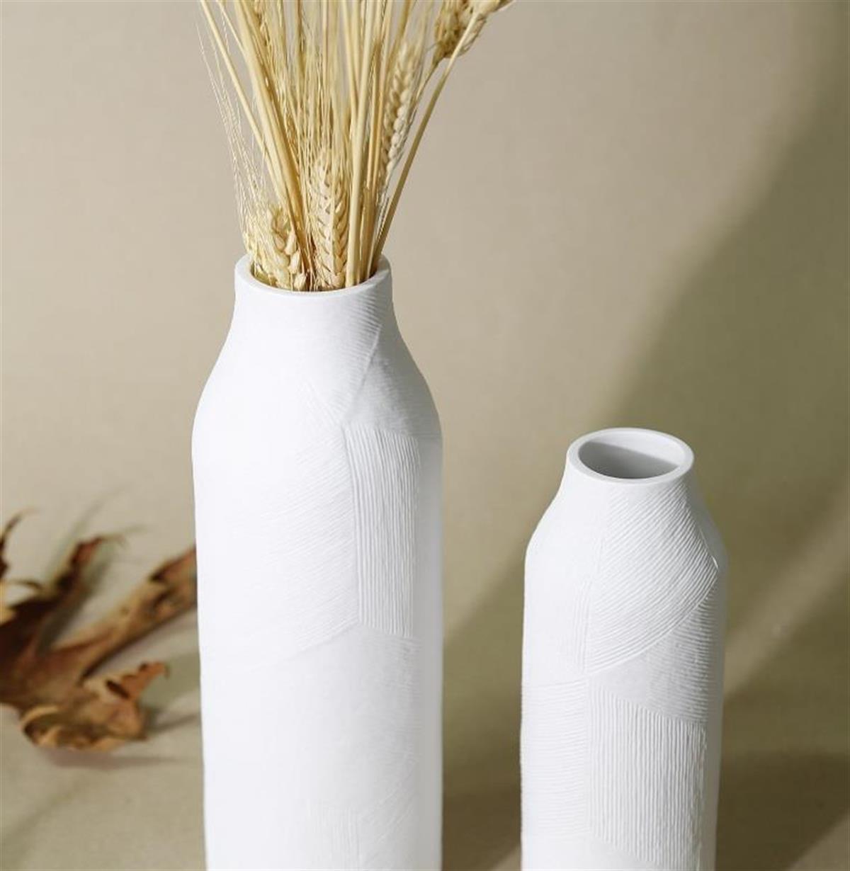 Crearthome Athena Büyük Vazo Beyaz 28 cm SAKS 151BYZ71RS
