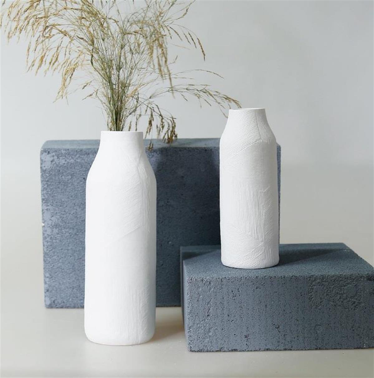 Crearthome Athena Büyük Vazo Beyaz 28 cm SAKS 151BYZ71RS