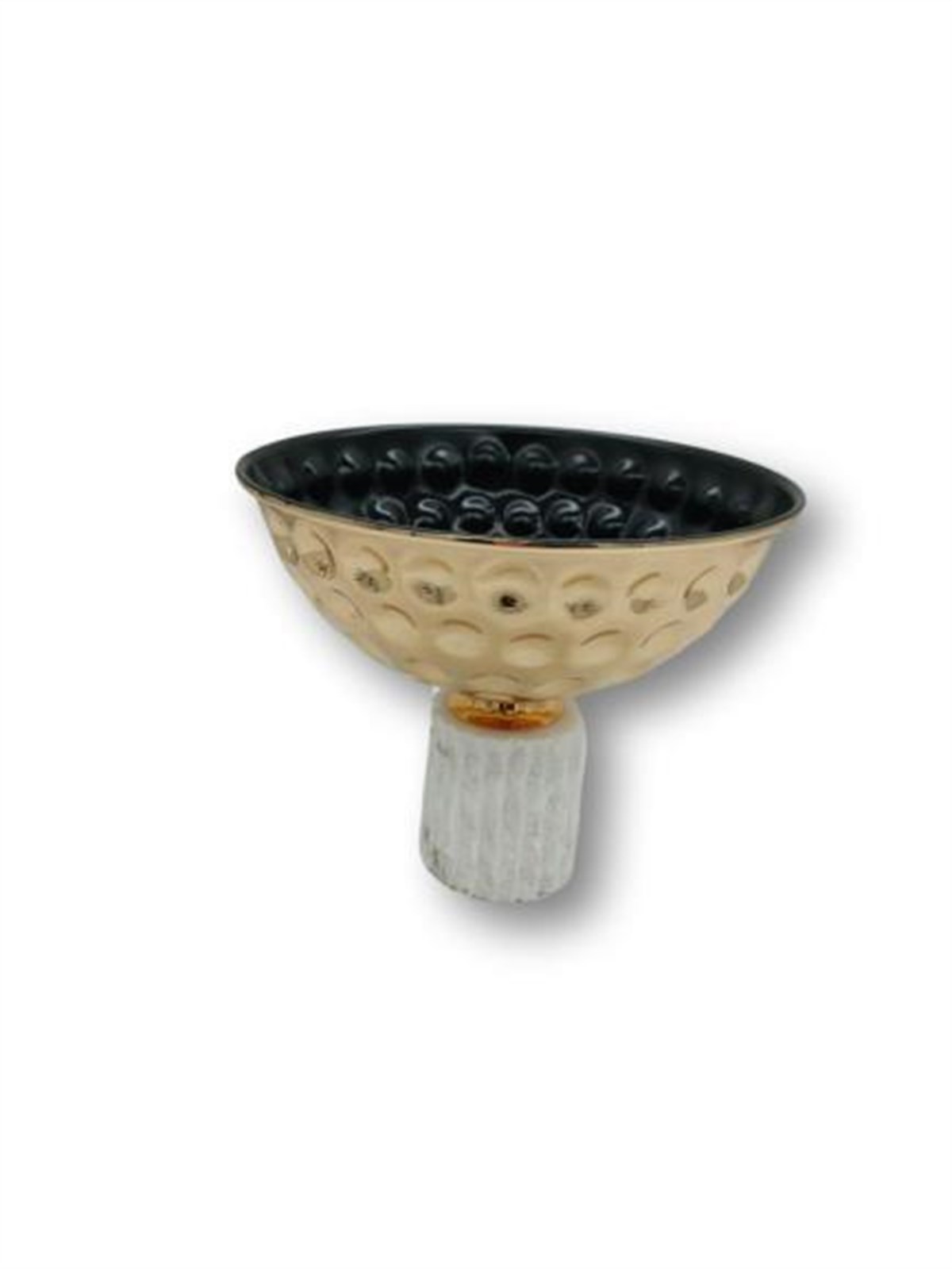 Crearthome Dekoratif Mermer Tabanlı Dövme Saksı Gold SMT-11-AL-SZR