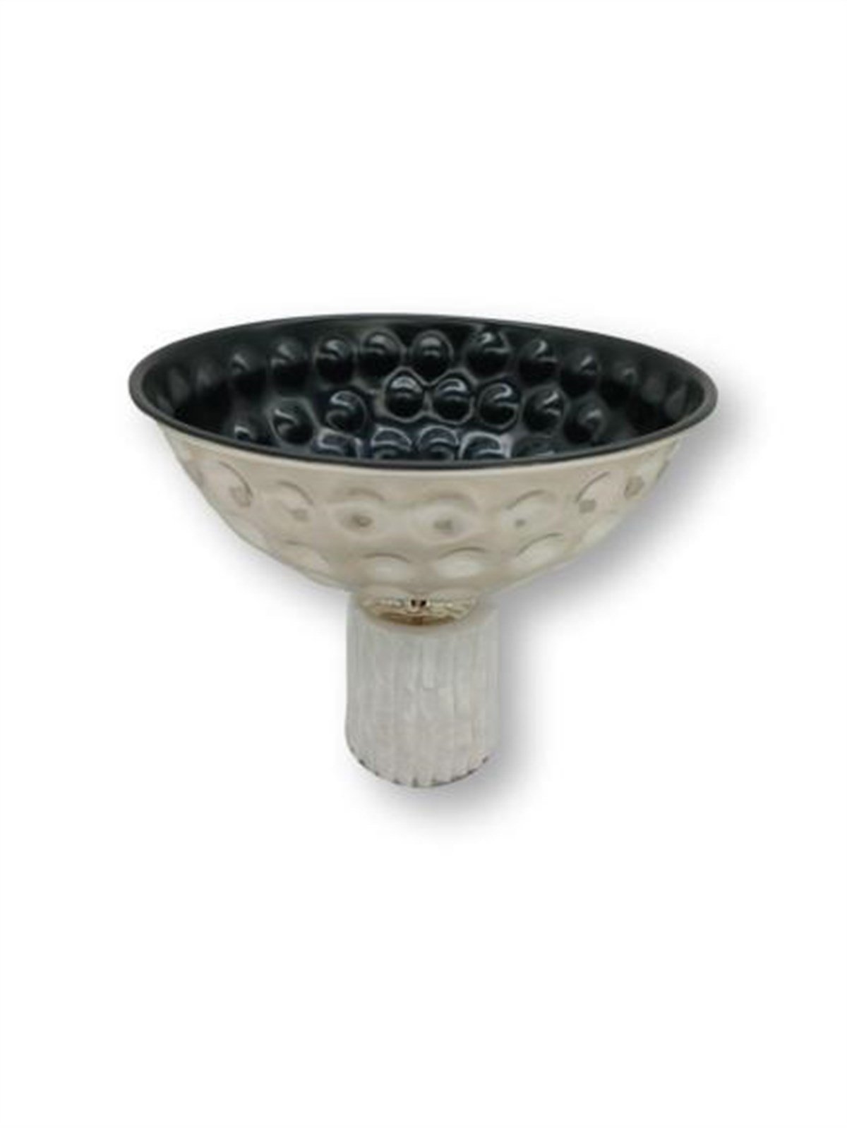 Crearthome Dekoratif Mermer Tabanlı Dövme Saksı Gümüş SMT-11-G-SZR