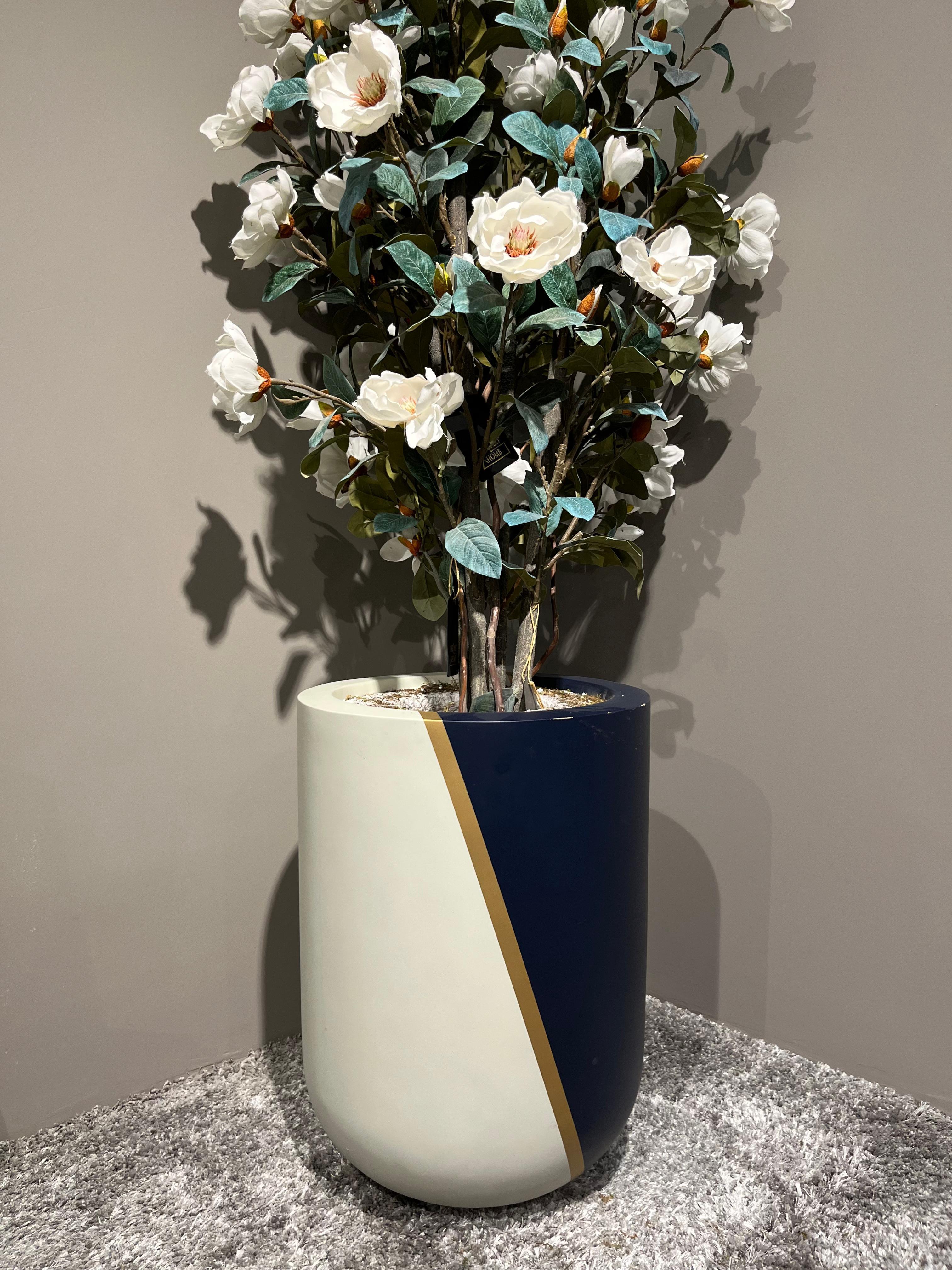 Crearthome Denaz Beyaz Yapay Çiçek Yapay Ağaç Dekoratif Ağaç 130 cm 
