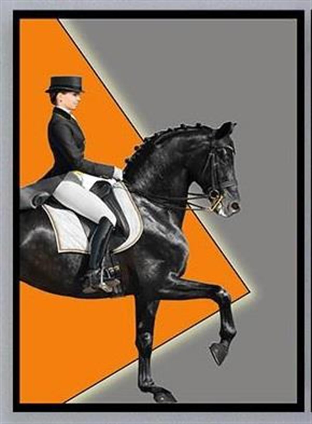 Crearthome Hermes Atlı Kadın Cam Baskı Tablo Sağ 75x105 cm KZY-2367
