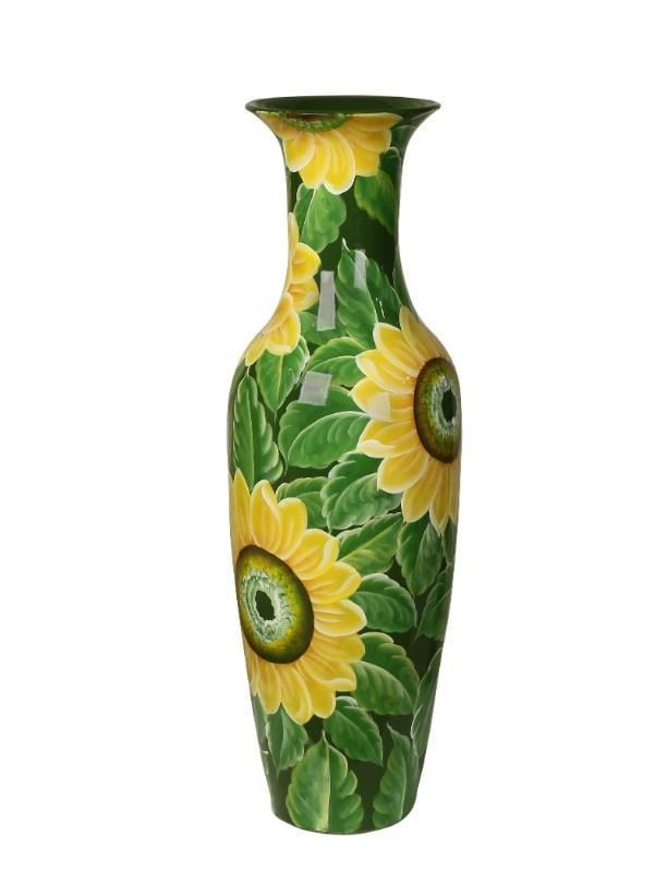 Crearthome Seramik Ayçiçeği Dekoratif Vazo 25*25*85 cm AK.WLT0511