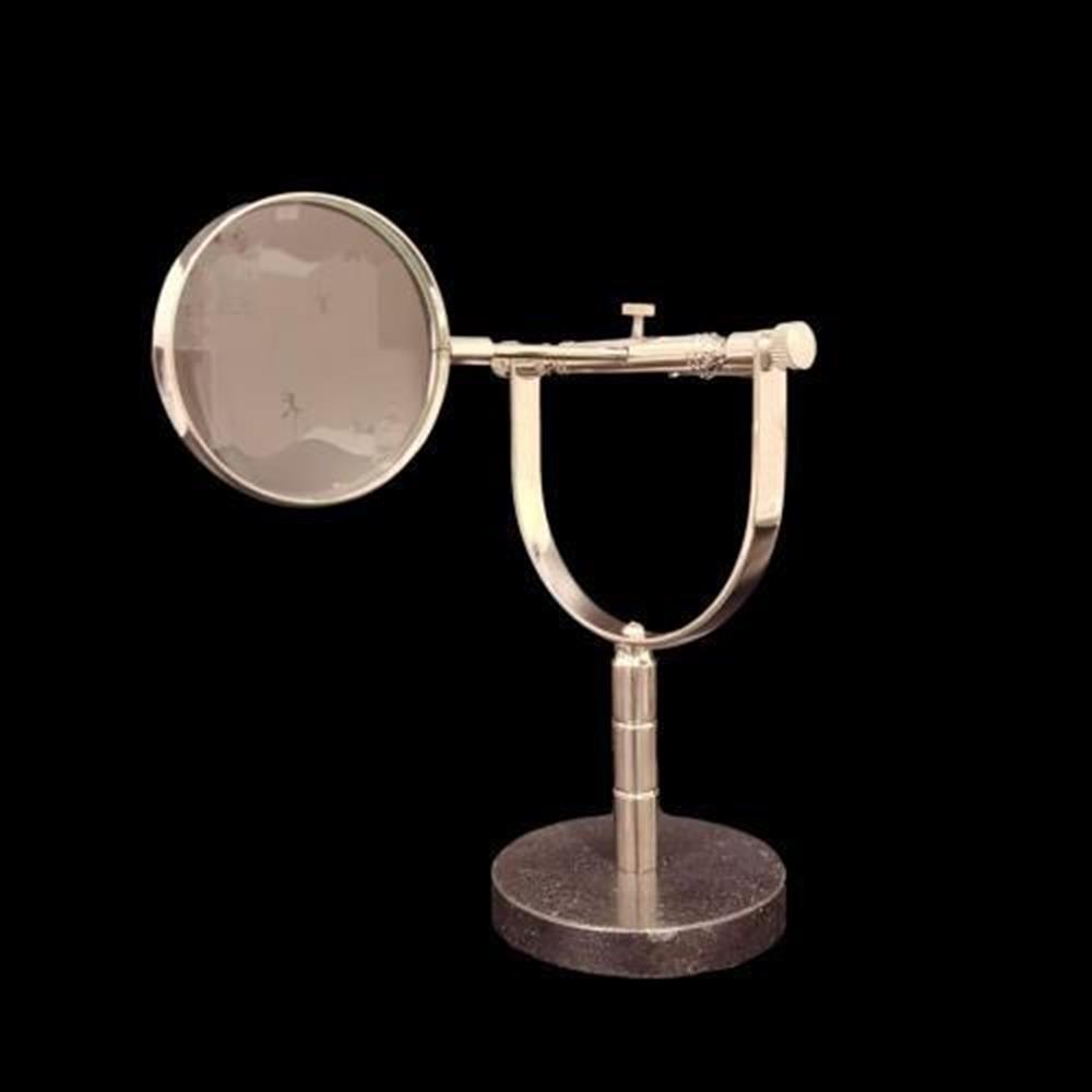 Crearthome Siyah Mermer Tabanlı Nikel Kaplamalı Dekoratif Büyüteç LUXURY-9