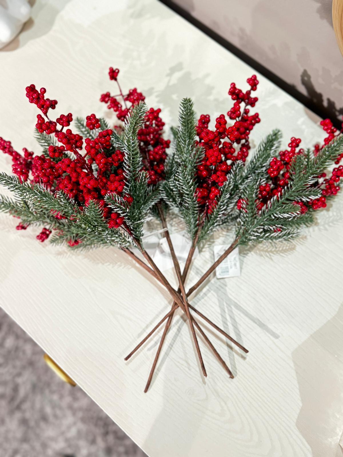 Crearthome Yapay Çiçek 5 Dallı Yoğun Yapraklı Kokina Demeti 40 Cm  nc-867